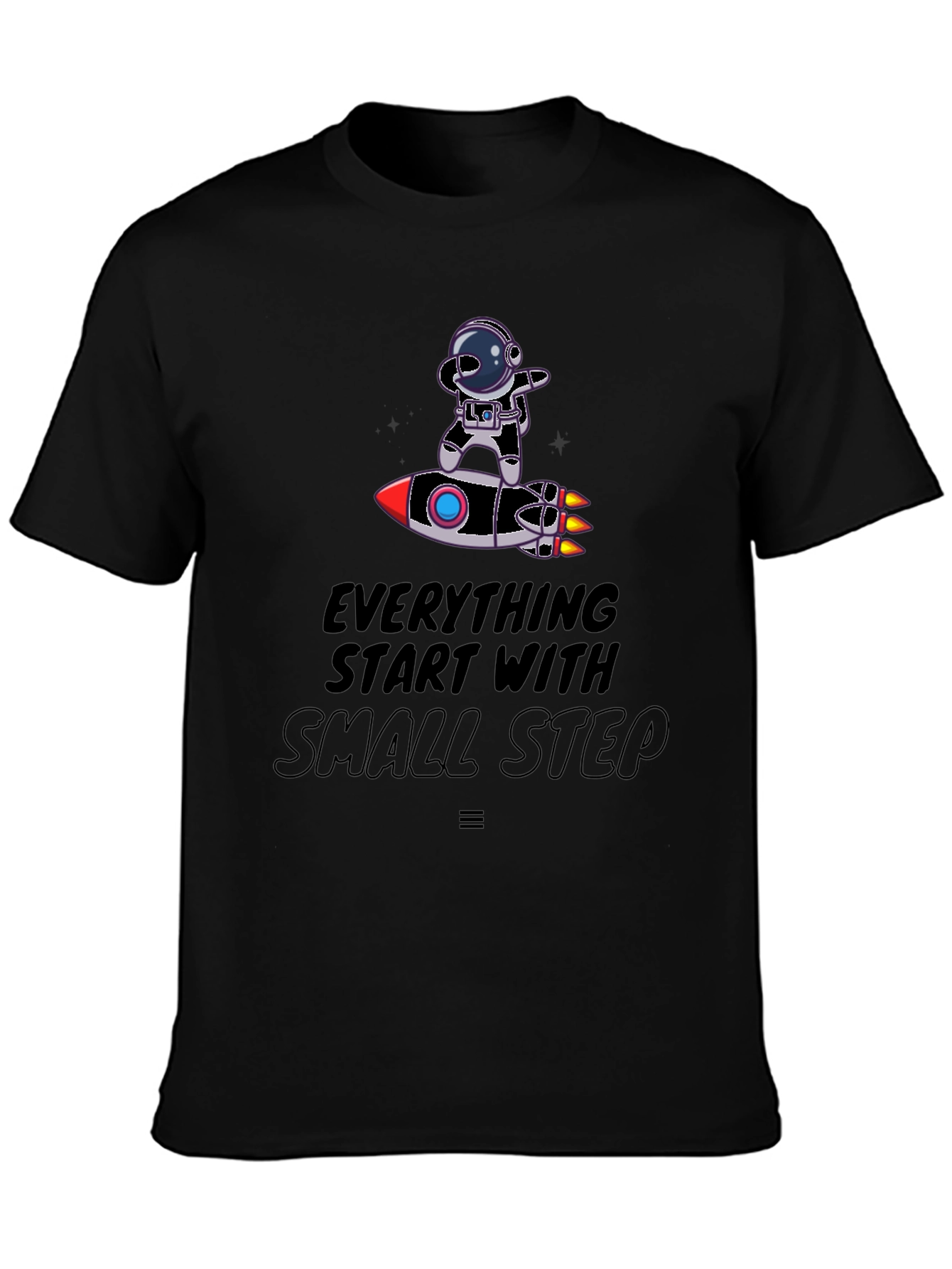 Astronaut on Rocket T-Shirt - Small Steps Matter
