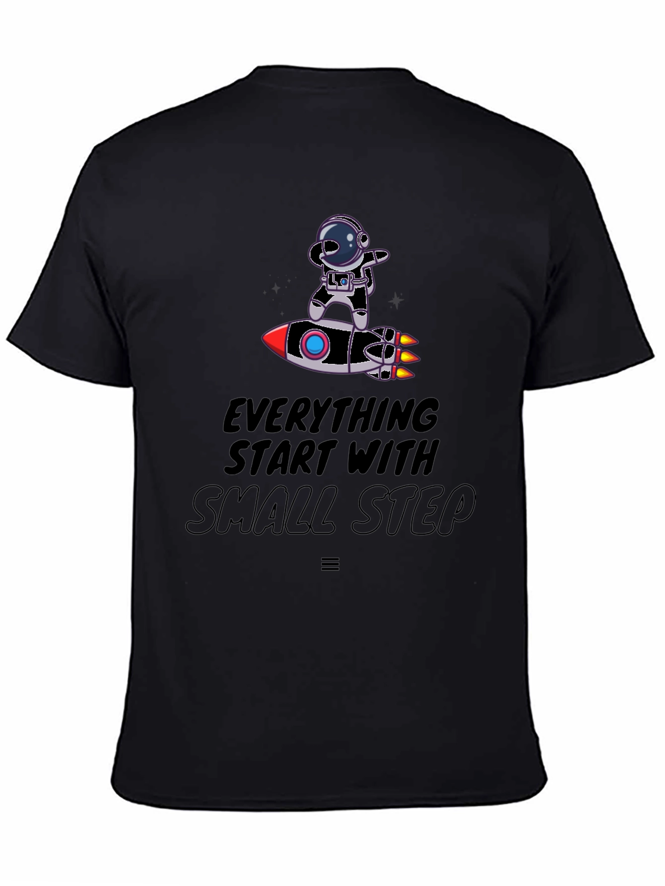 Astronaut on Rocket T-Shirt - Small Steps Matter