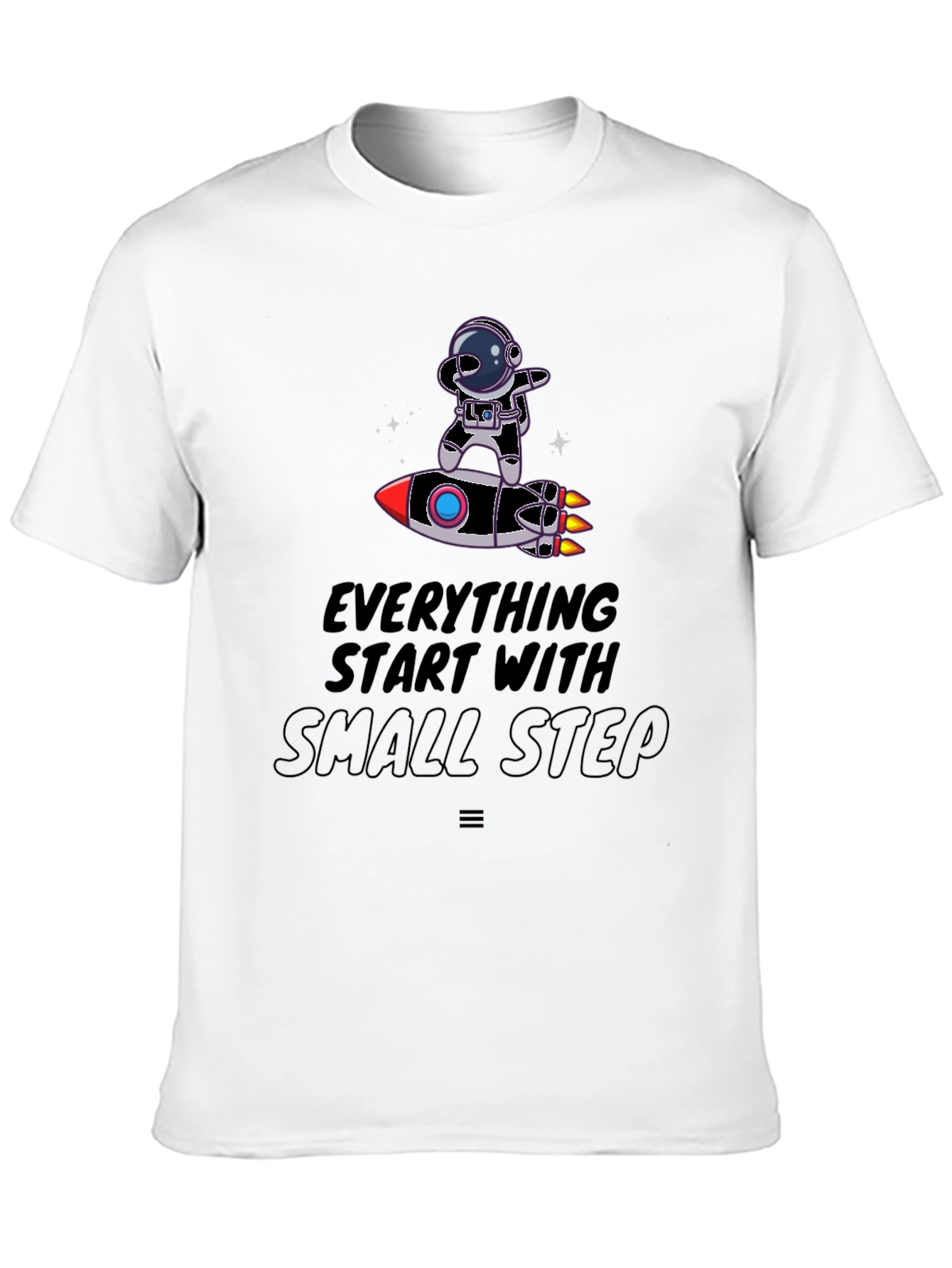 Astronaut on Rocket T-Shirt - Small Steps Matter