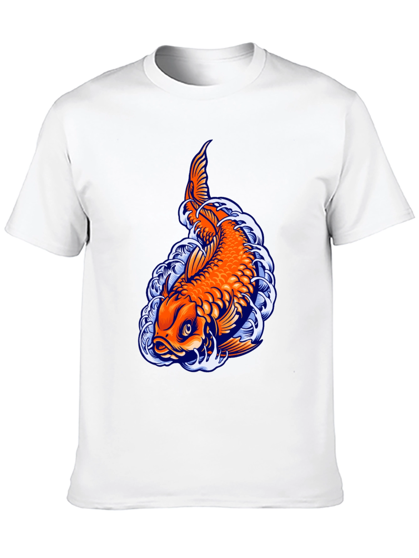 Koi Fish Graphic Tee - Unique Black T-Shirt