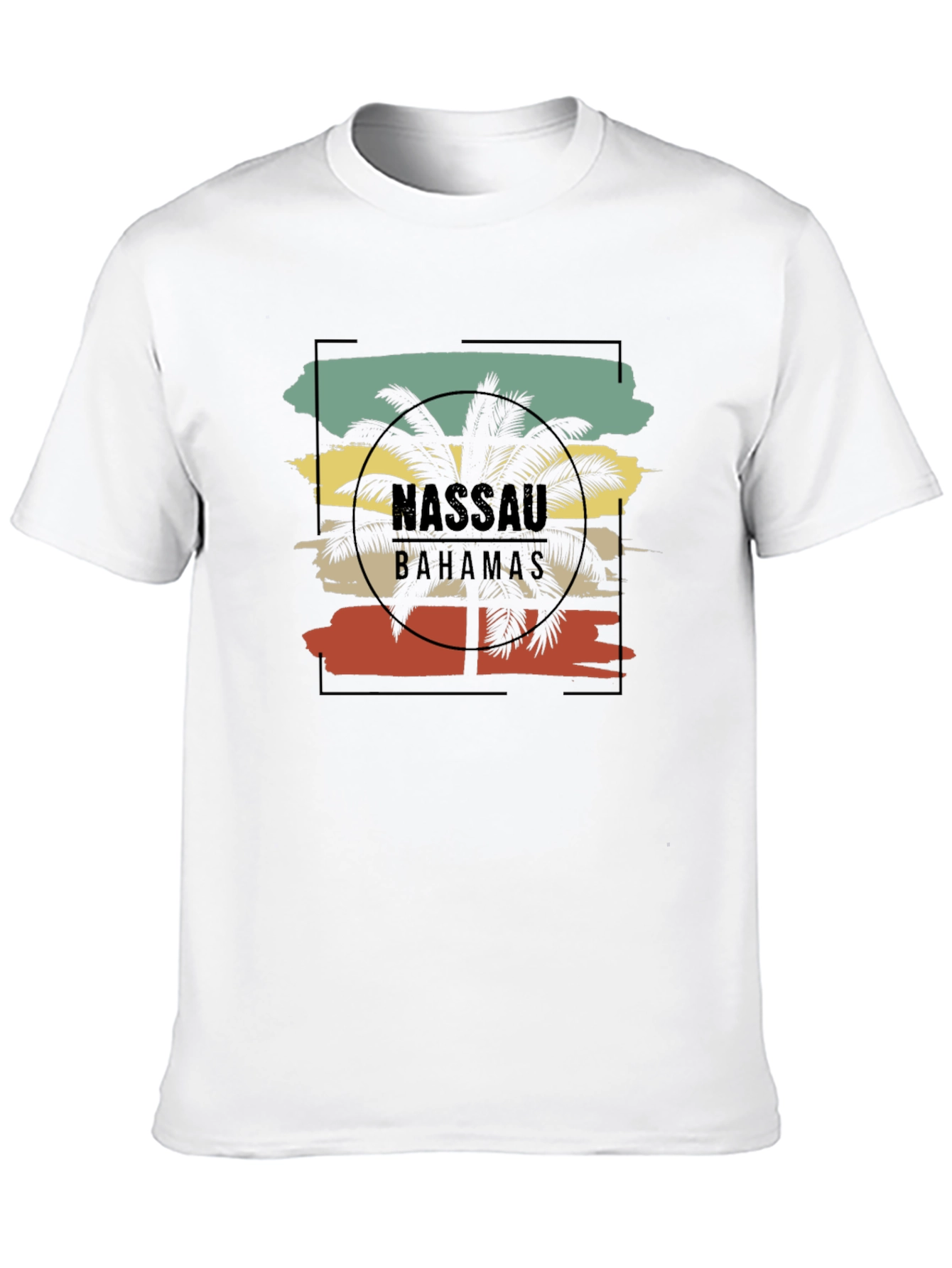 Nassau Bahamas Palm Tree Graphic T-Shirt