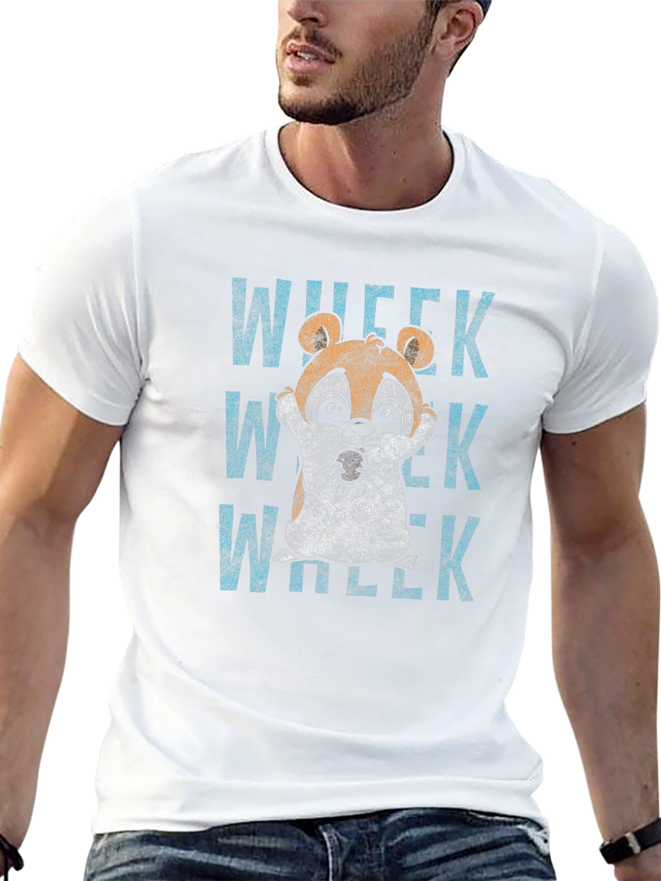 Wheek Hamster Graphic T-Shirt - Black