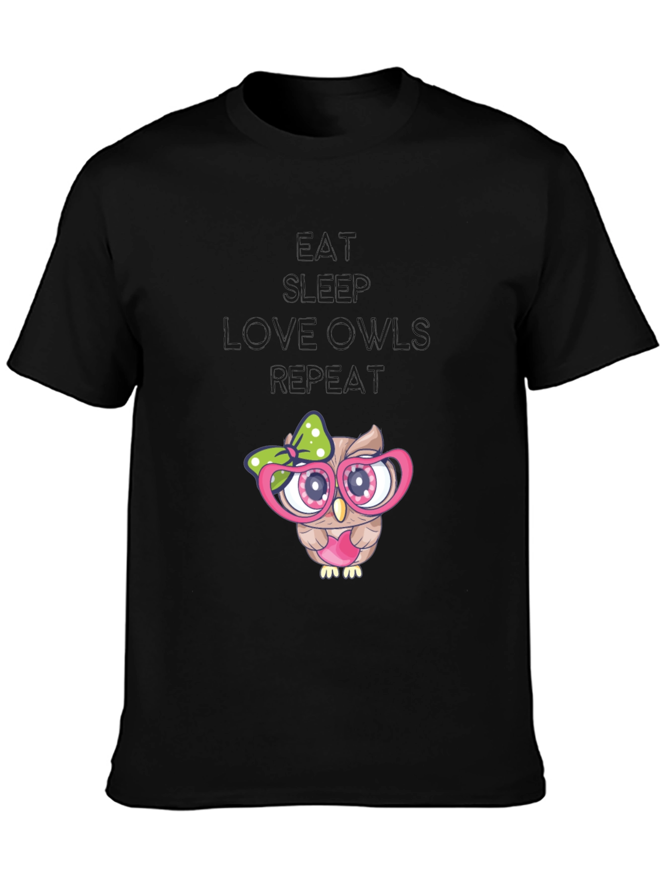 Owl Lover Tee - Eat Sleep Love Owls Repeat