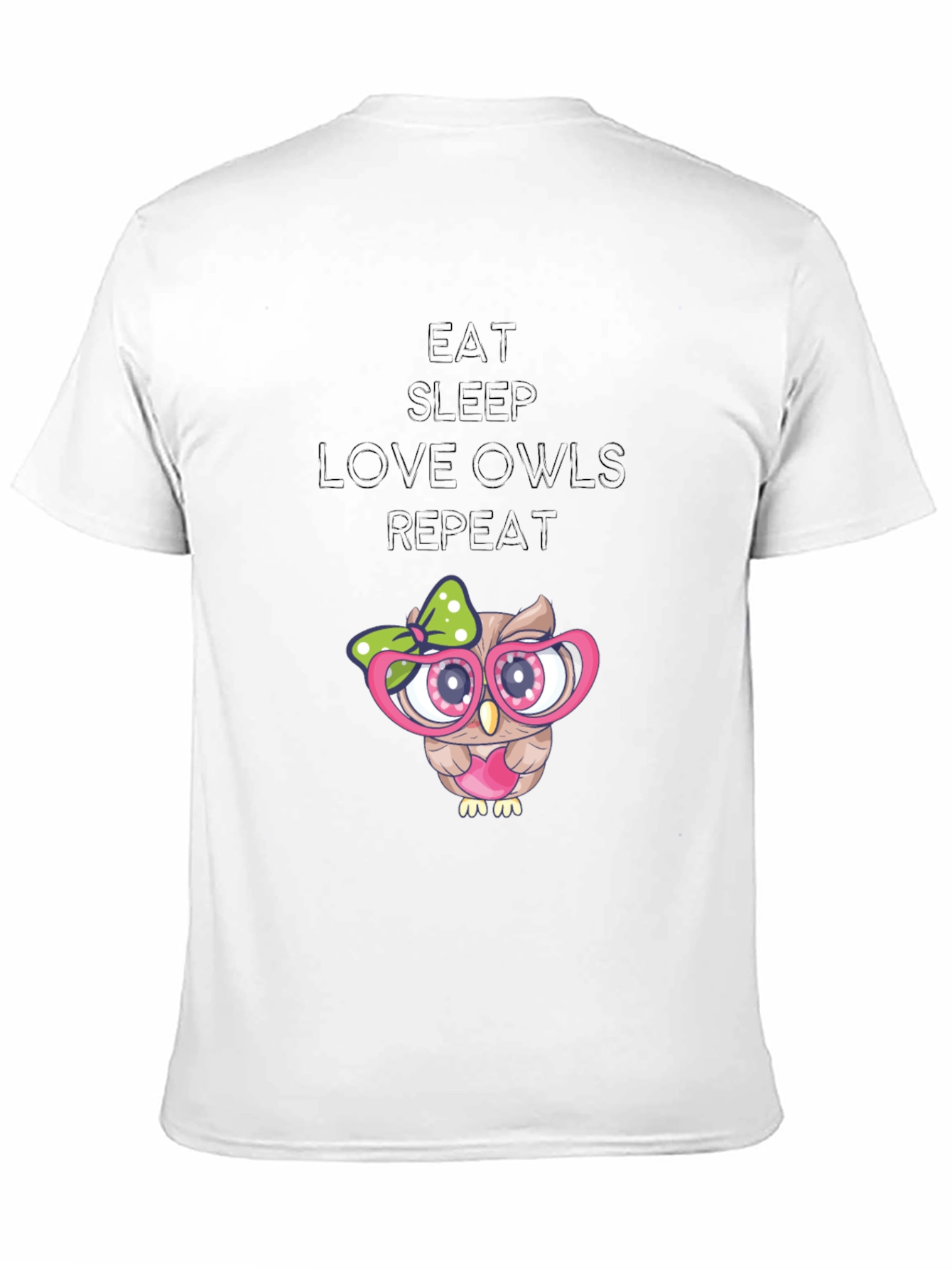 Owl Lover Tee - Eat Sleep Love Owls Repeat