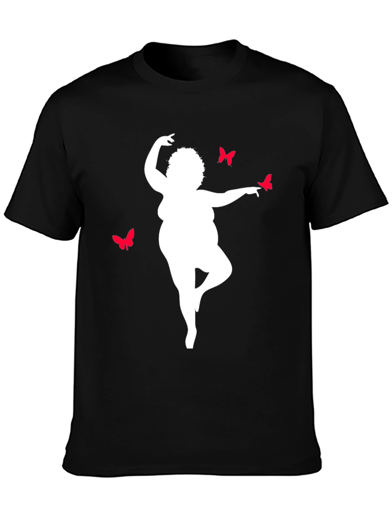 Curvy Woman Butterfly Graphic T-Shirt