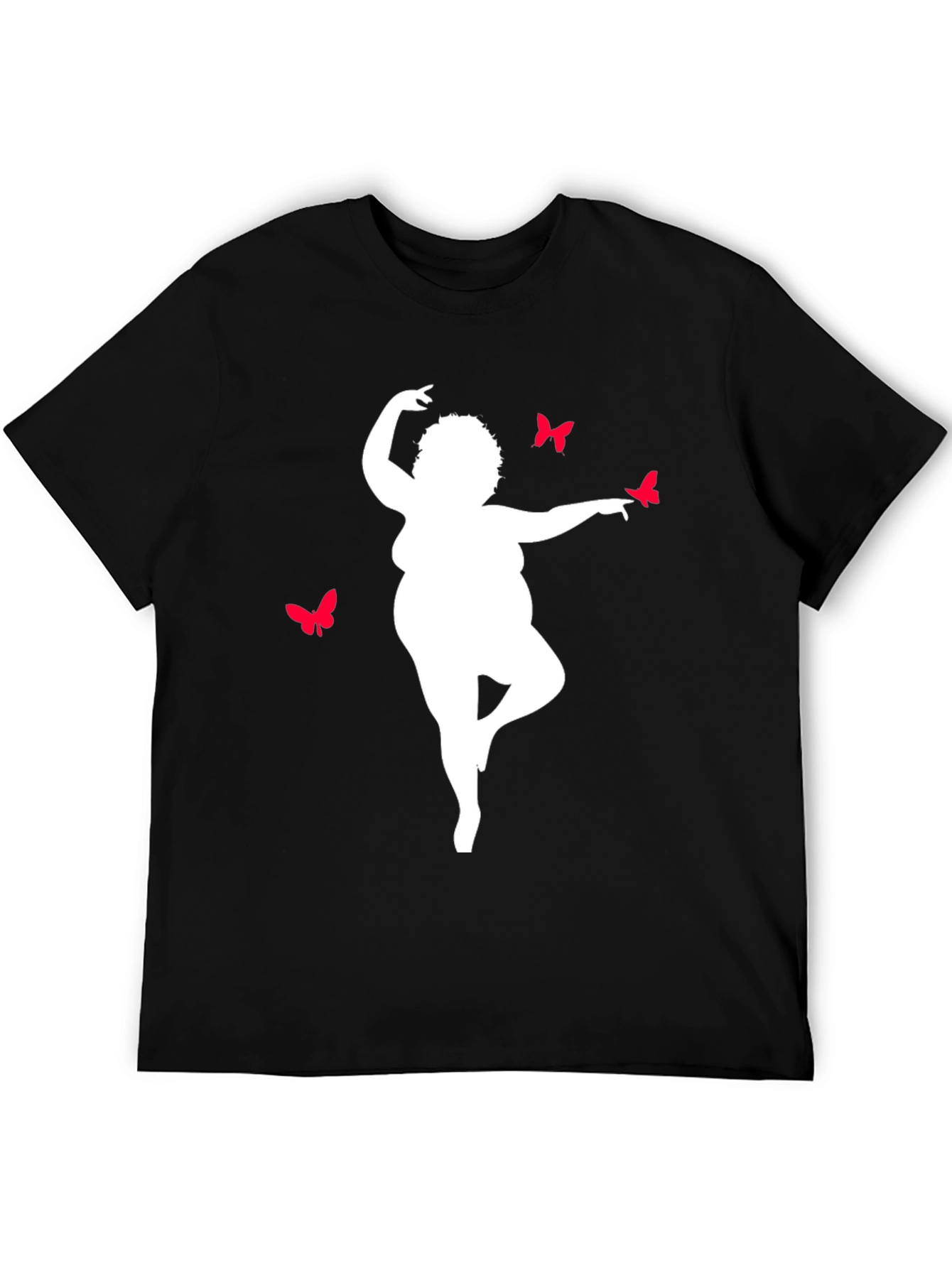 Curvy Woman Butterfly Graphic T-Shirt