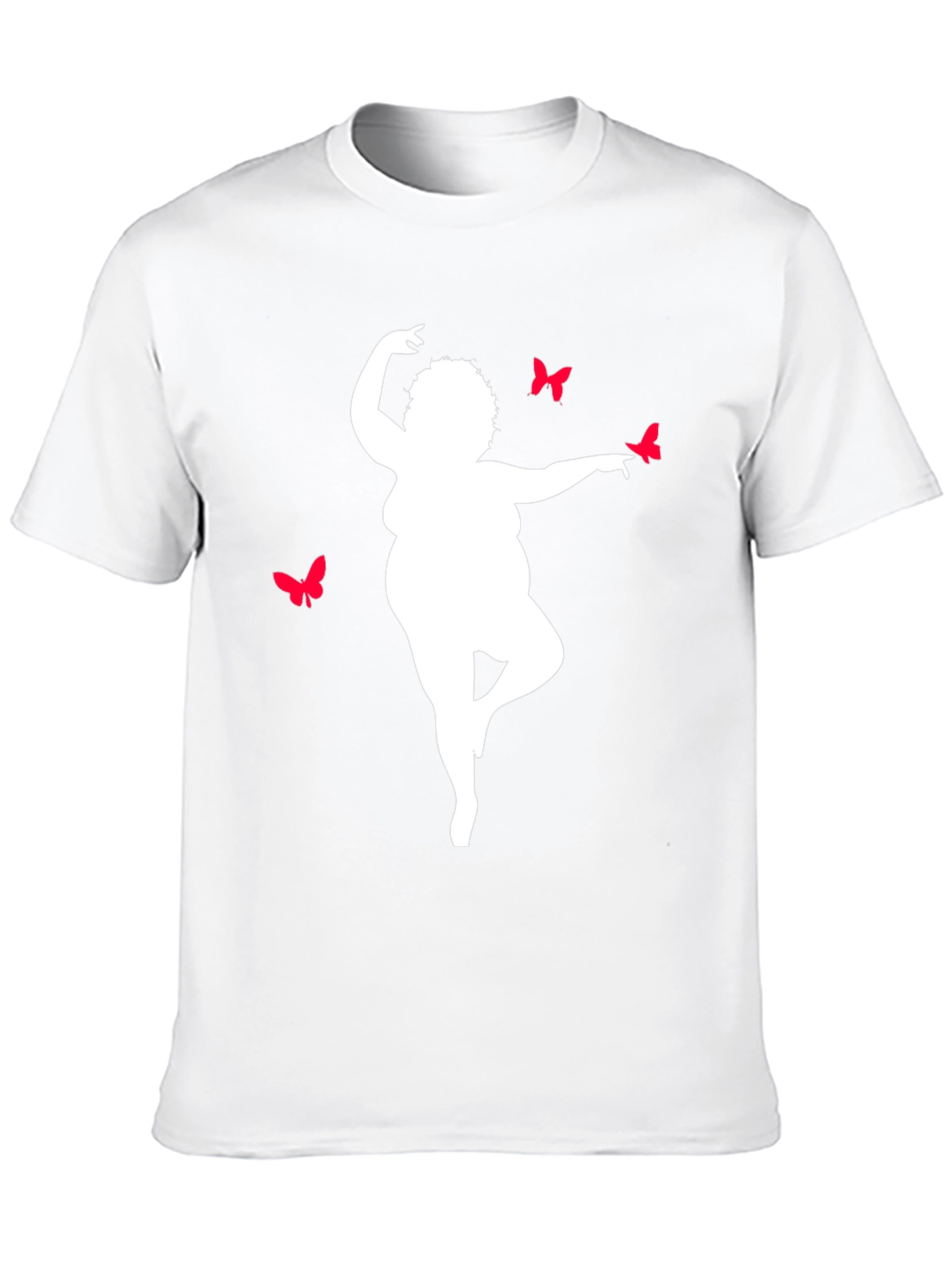 Curvy Woman Butterfly Graphic T-Shirt