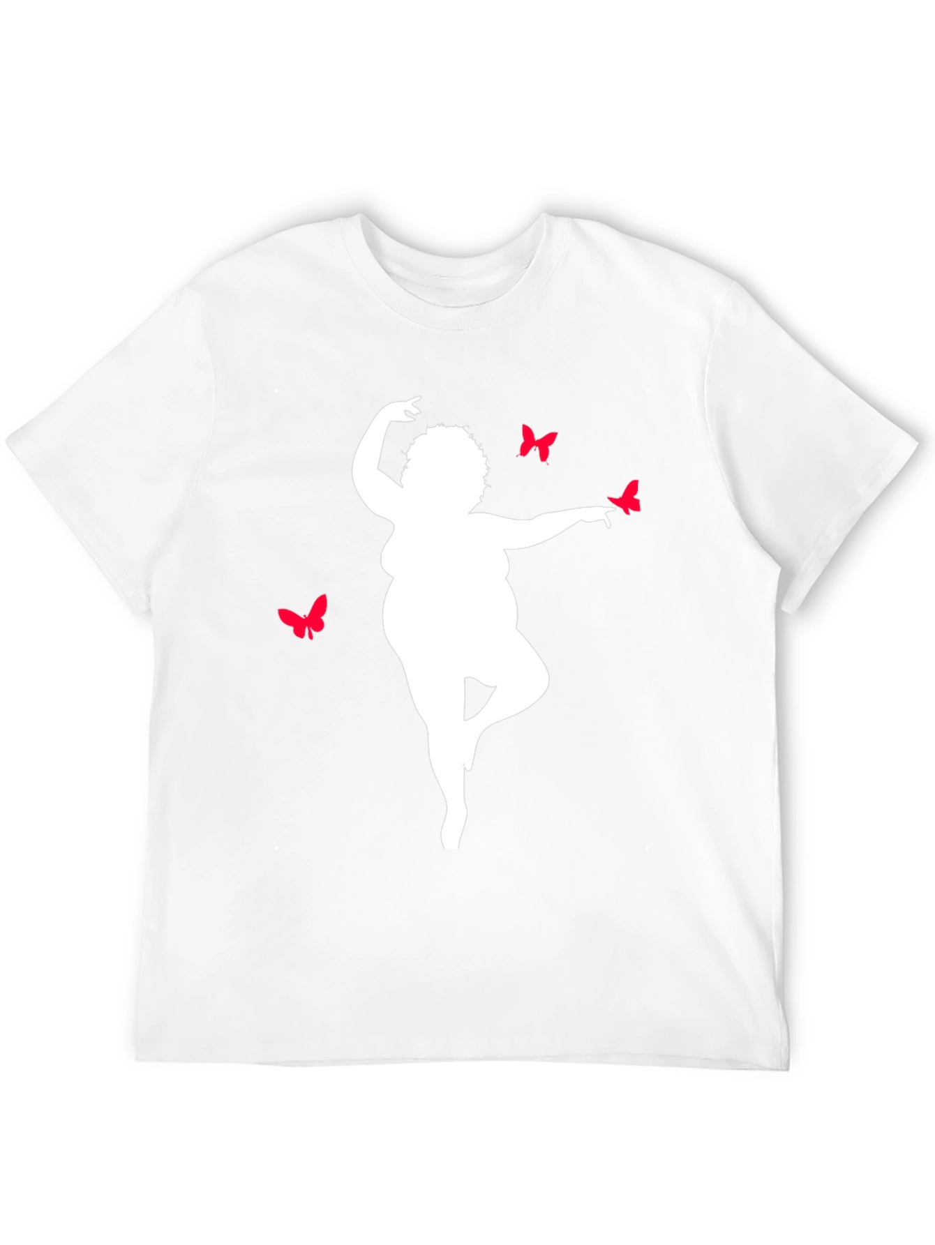 Curvy Woman Butterfly Graphic T-Shirt