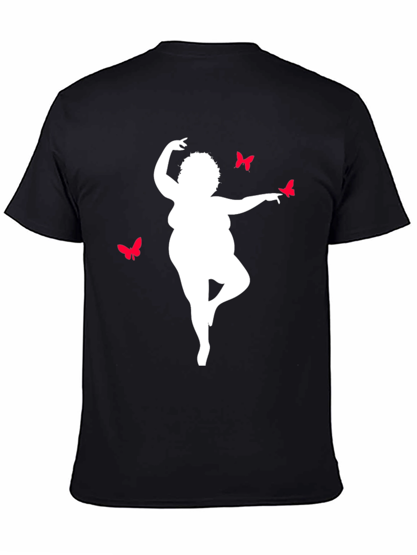 Curvy Woman Butterfly Graphic T-Shirt