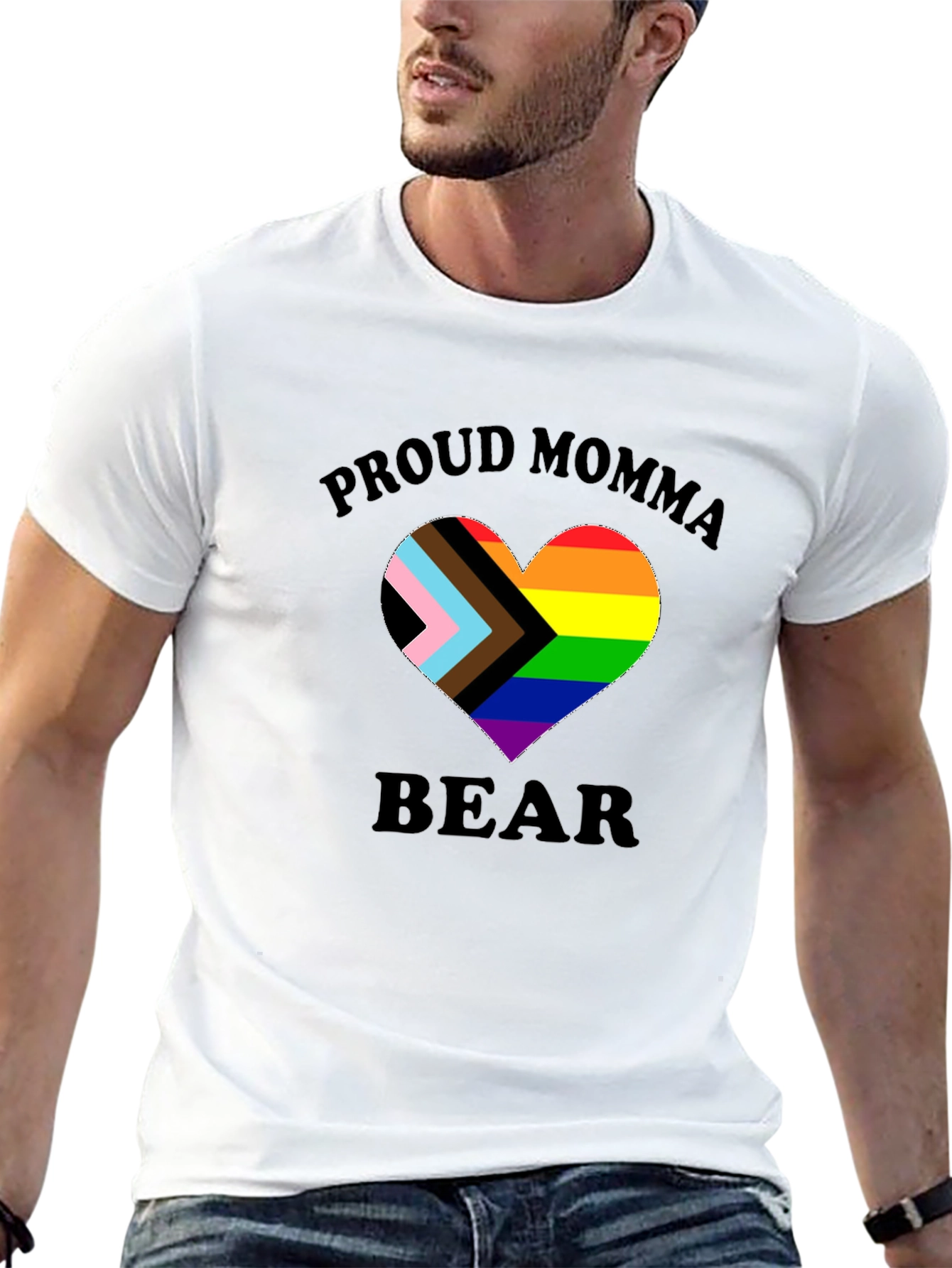 Proud Momma Bear LGBTQ+ Heart T-Shirt