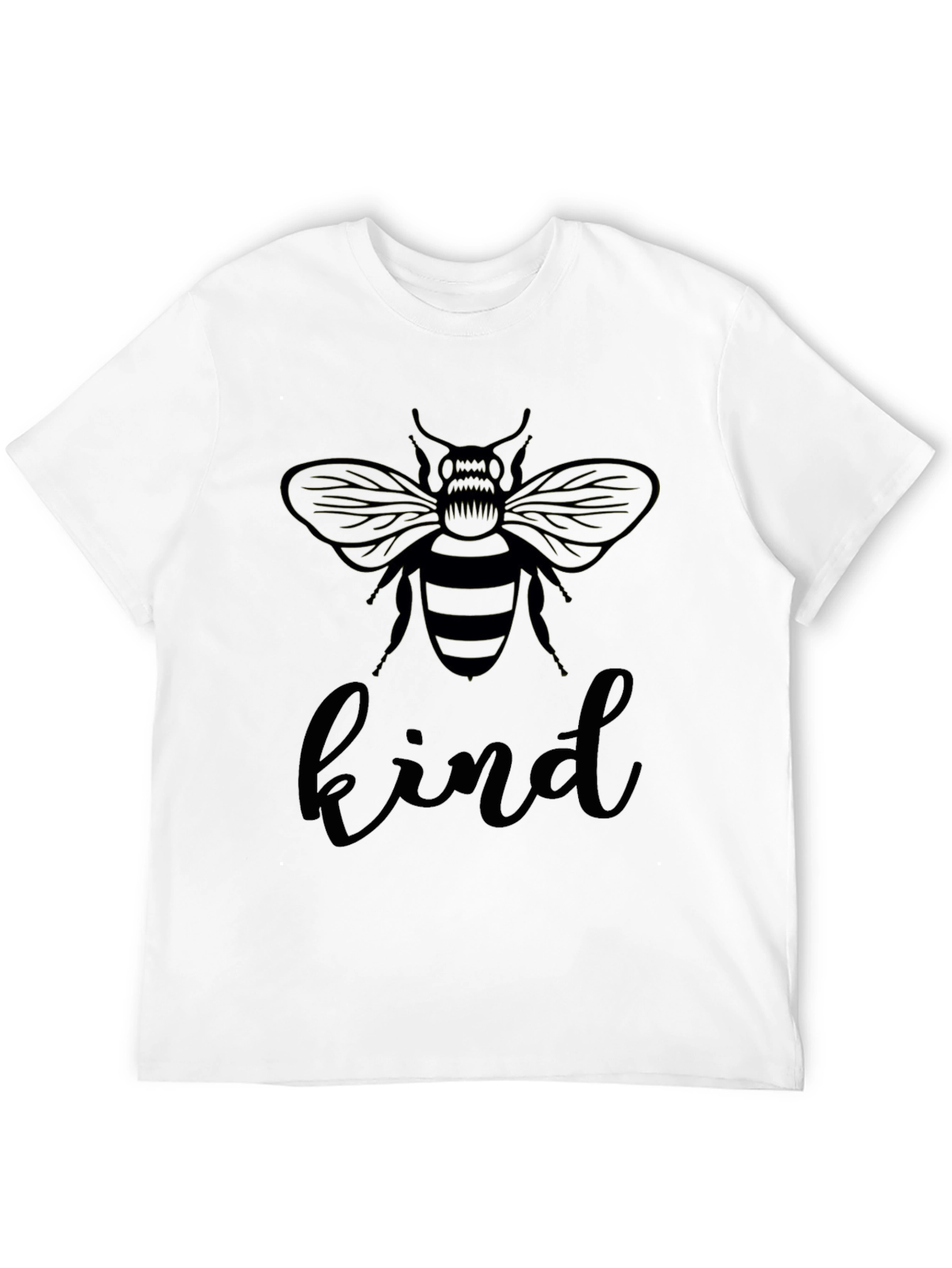 Bee Kind Graphic Tee - Black Crew Neck T-Shirt