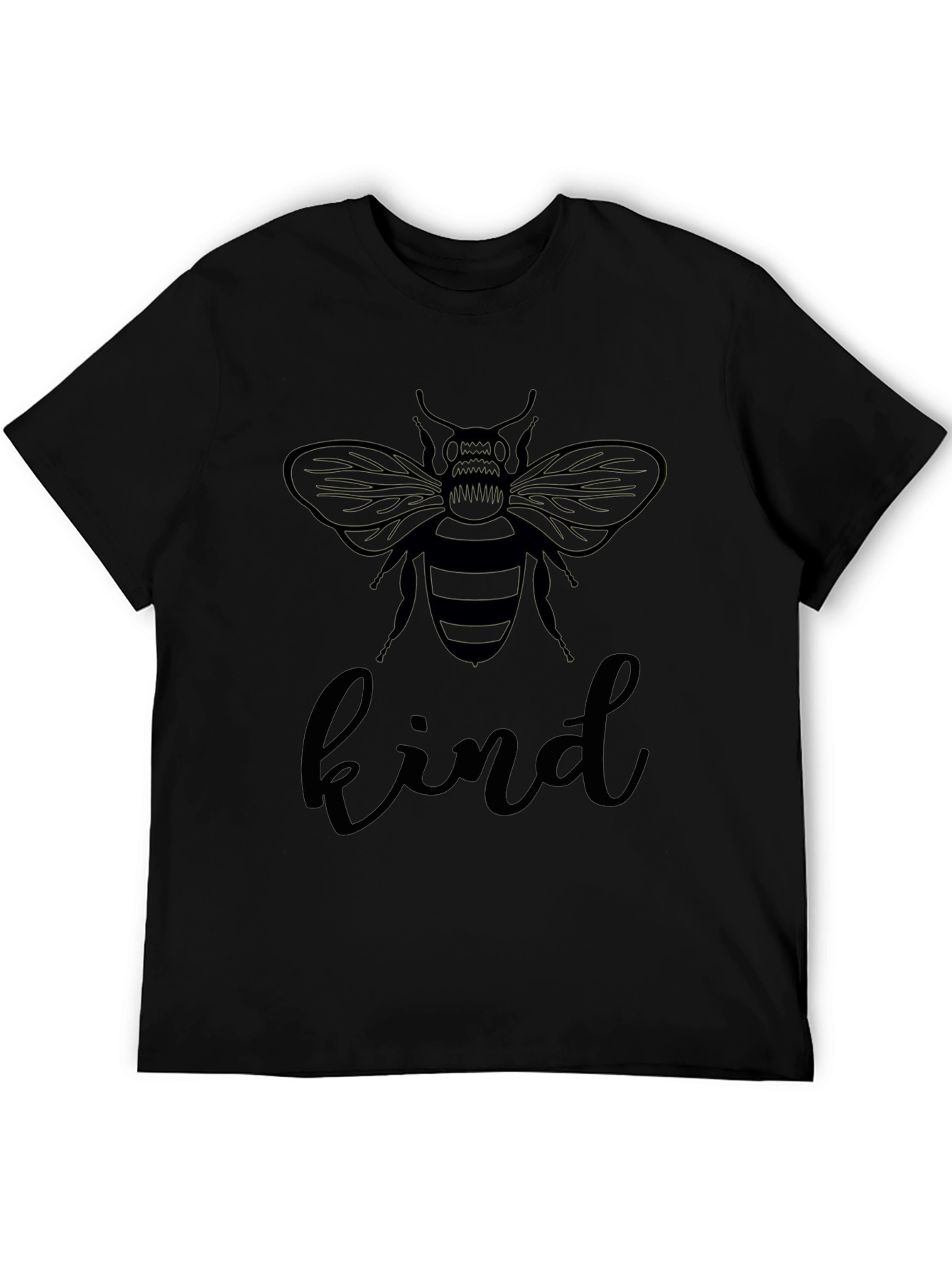 Bee Kind Graphic Tee - Black Crew Neck T-Shirt