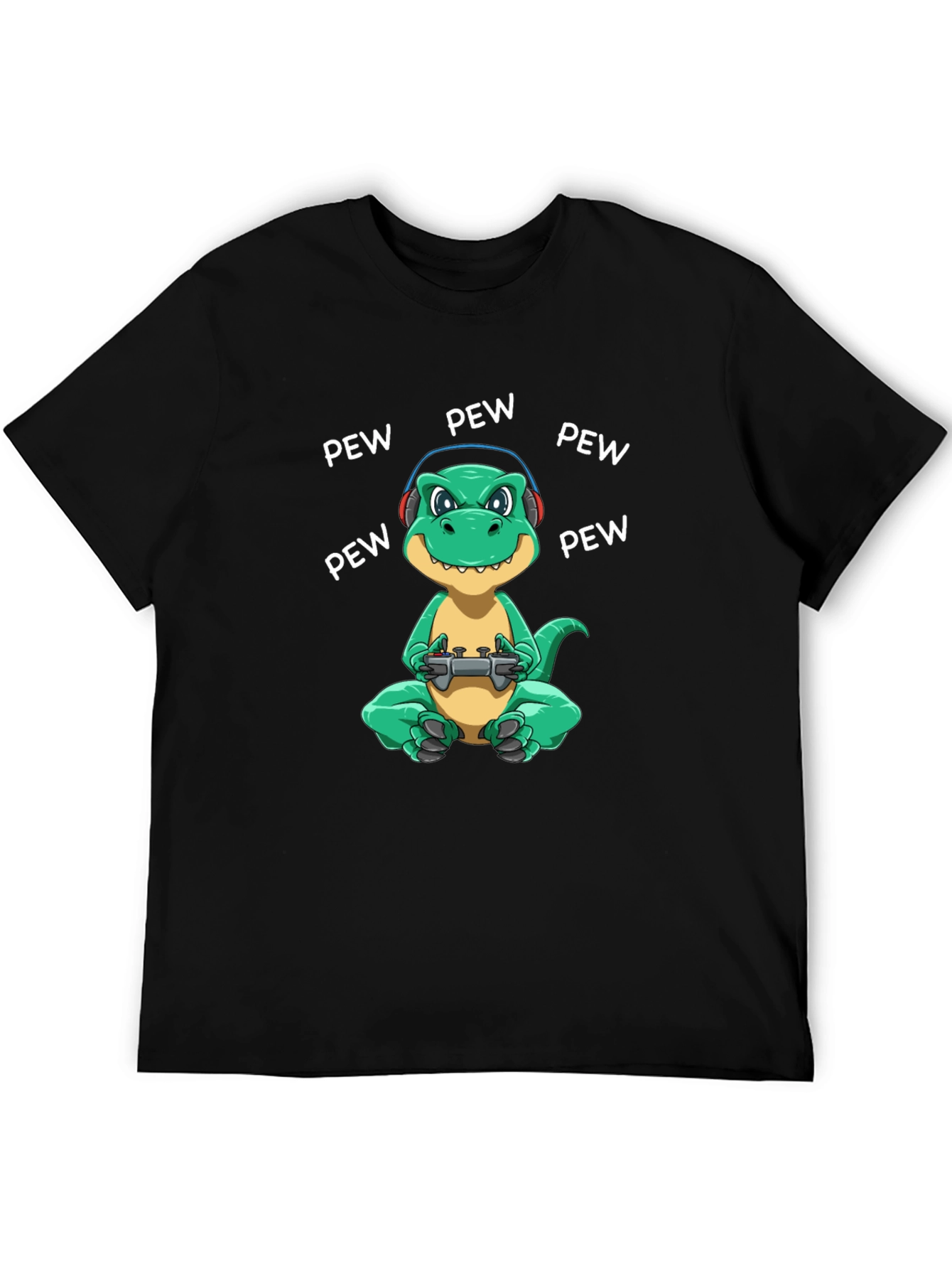 Gamer Dinosaur Graphic T-Shirt