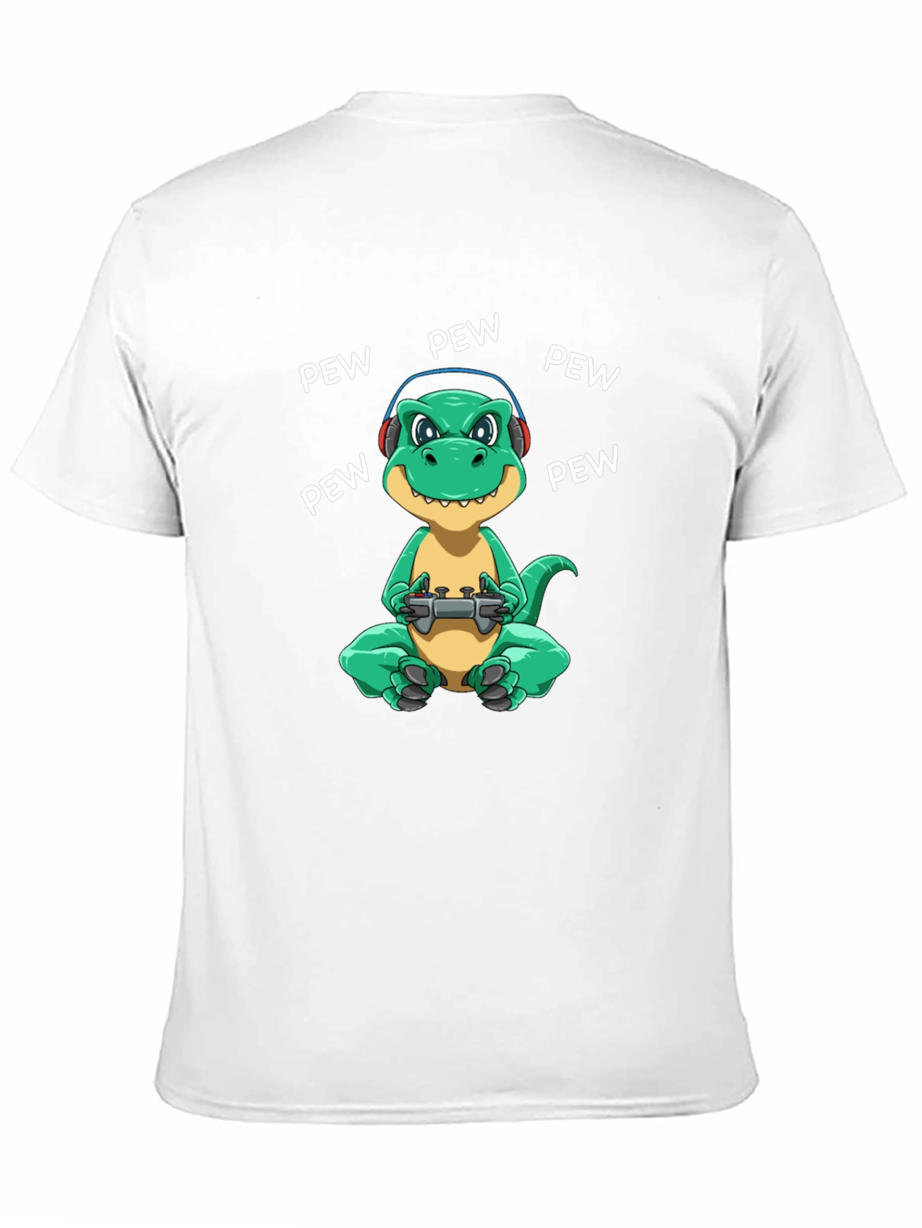 Gamer Dinosaur Graphic T-Shirt