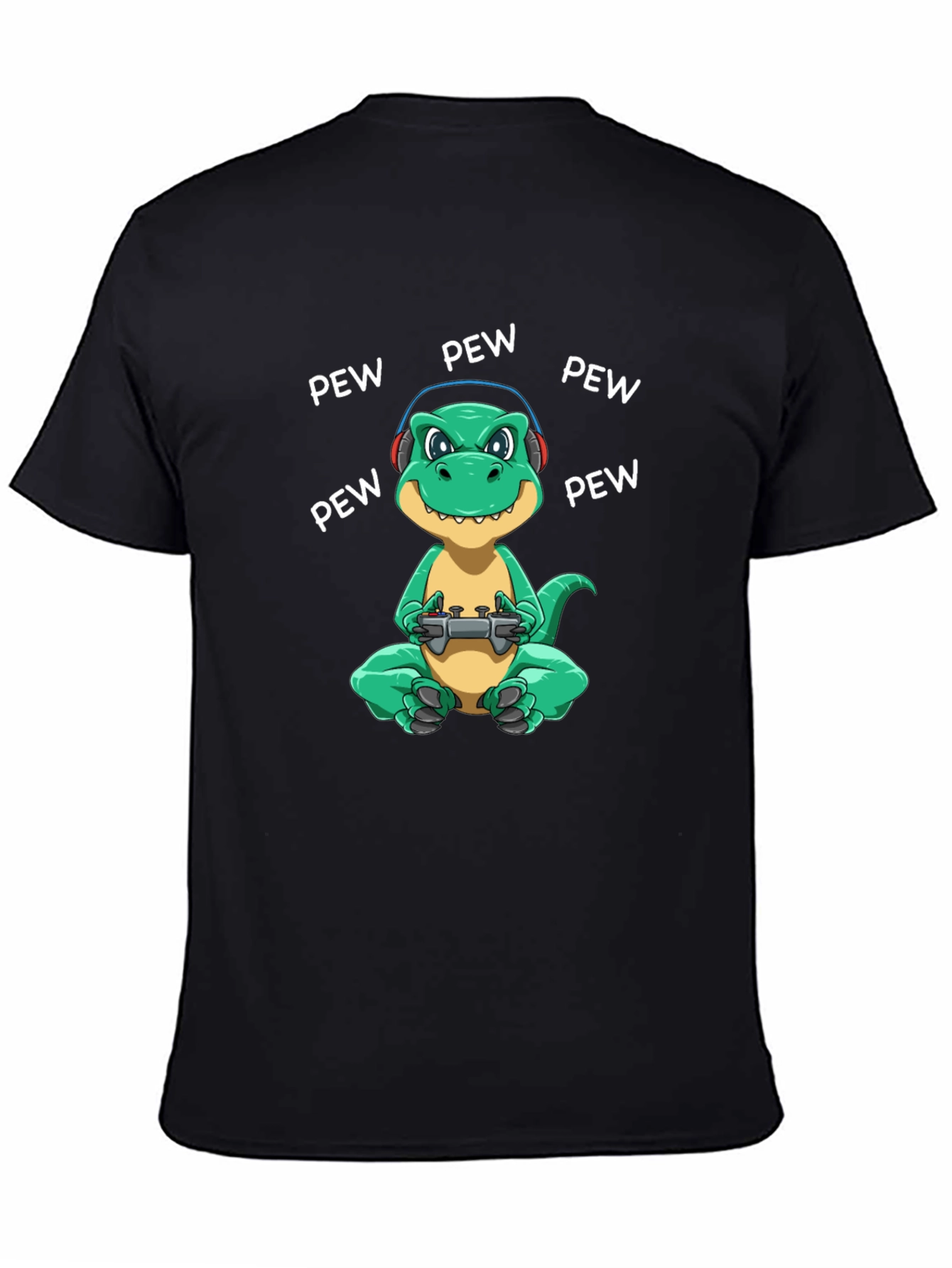 Gamer Dinosaur Graphic T-Shirt