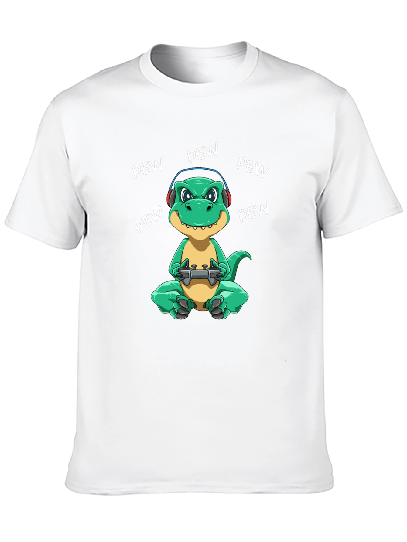 Gamer Dinosaur Graphic T-Shirt