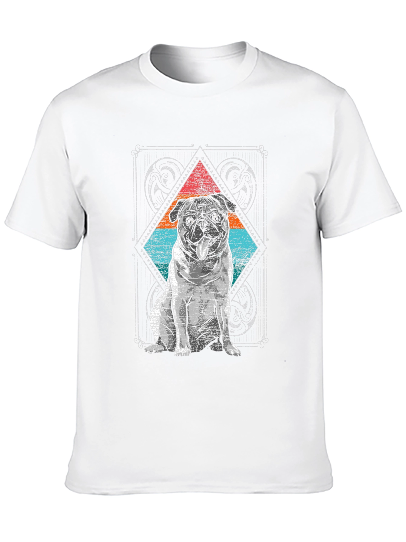 Pug Graphic Tee - Cool Dog Design