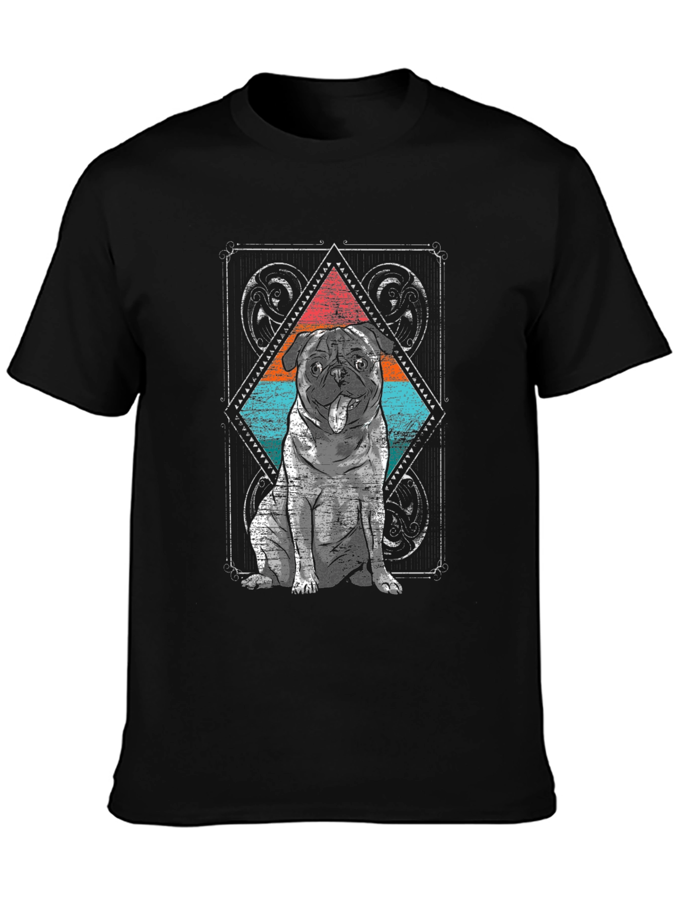 Pug Graphic Tee - Cool Dog Design