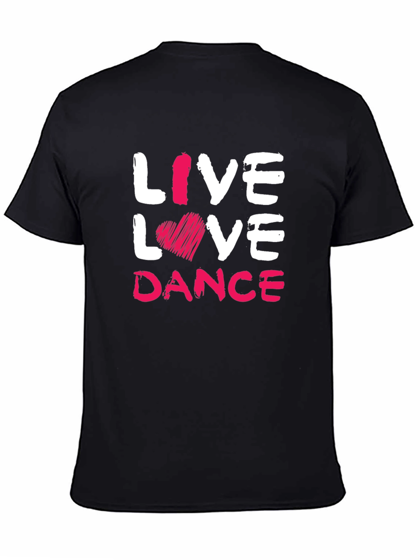 Live Love Dance Graphic Tee - Soft Black Cotton