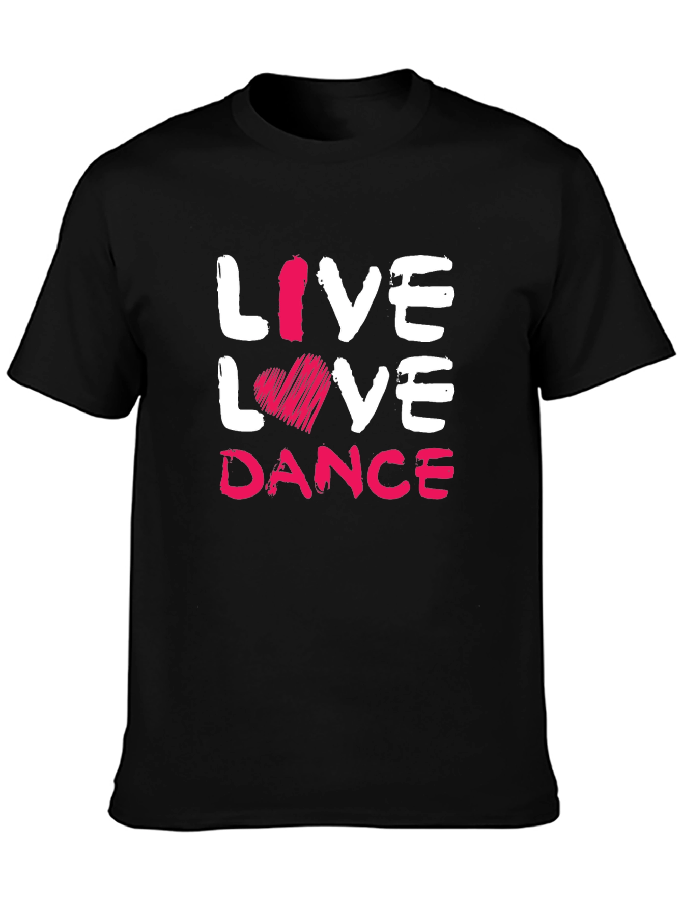 Live Love Dance Graphic Tee - Soft Black Cotton
