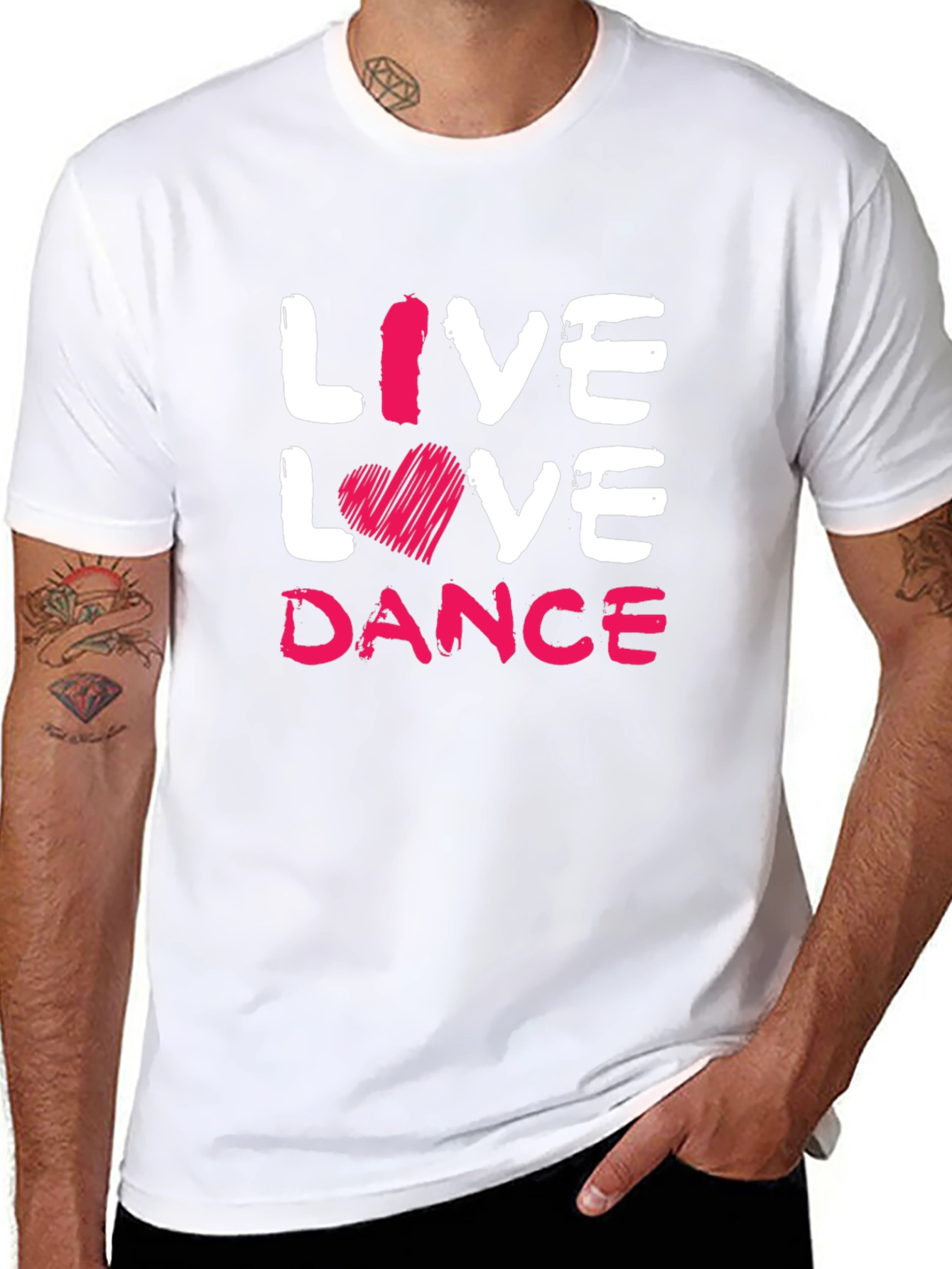 Live Love Dance Graphic Tee - Soft Black Cotton