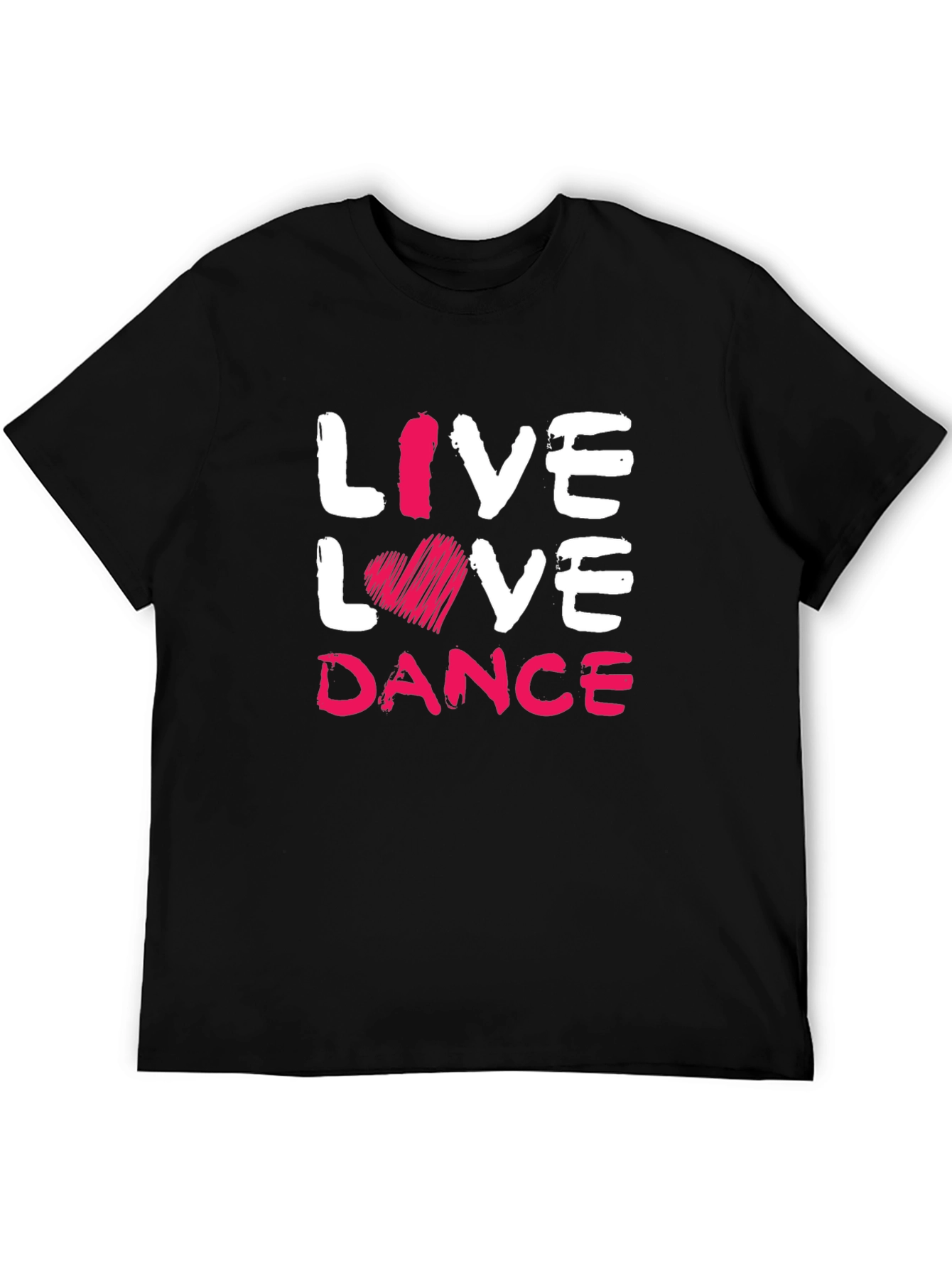 Live Love Dance Graphic Tee - Soft Black Cotton