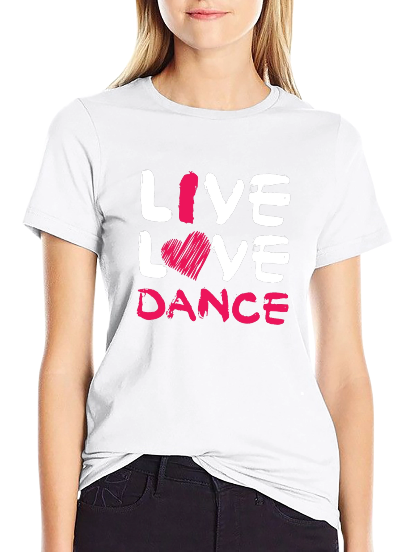 Live Love Dance Graphic Tee - Soft Black Cotton