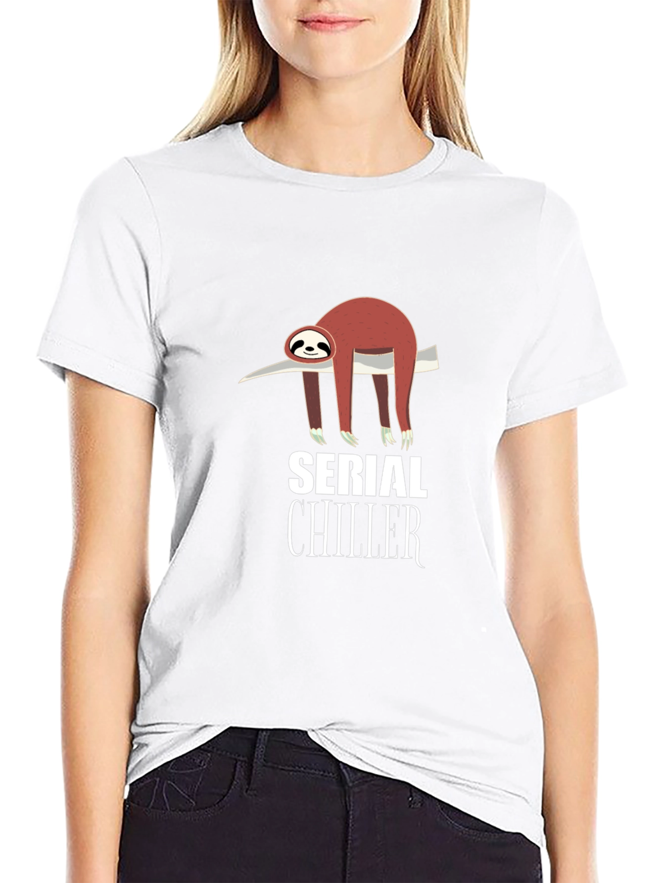 Serial Chiller Sloth Graphic T-Shirt