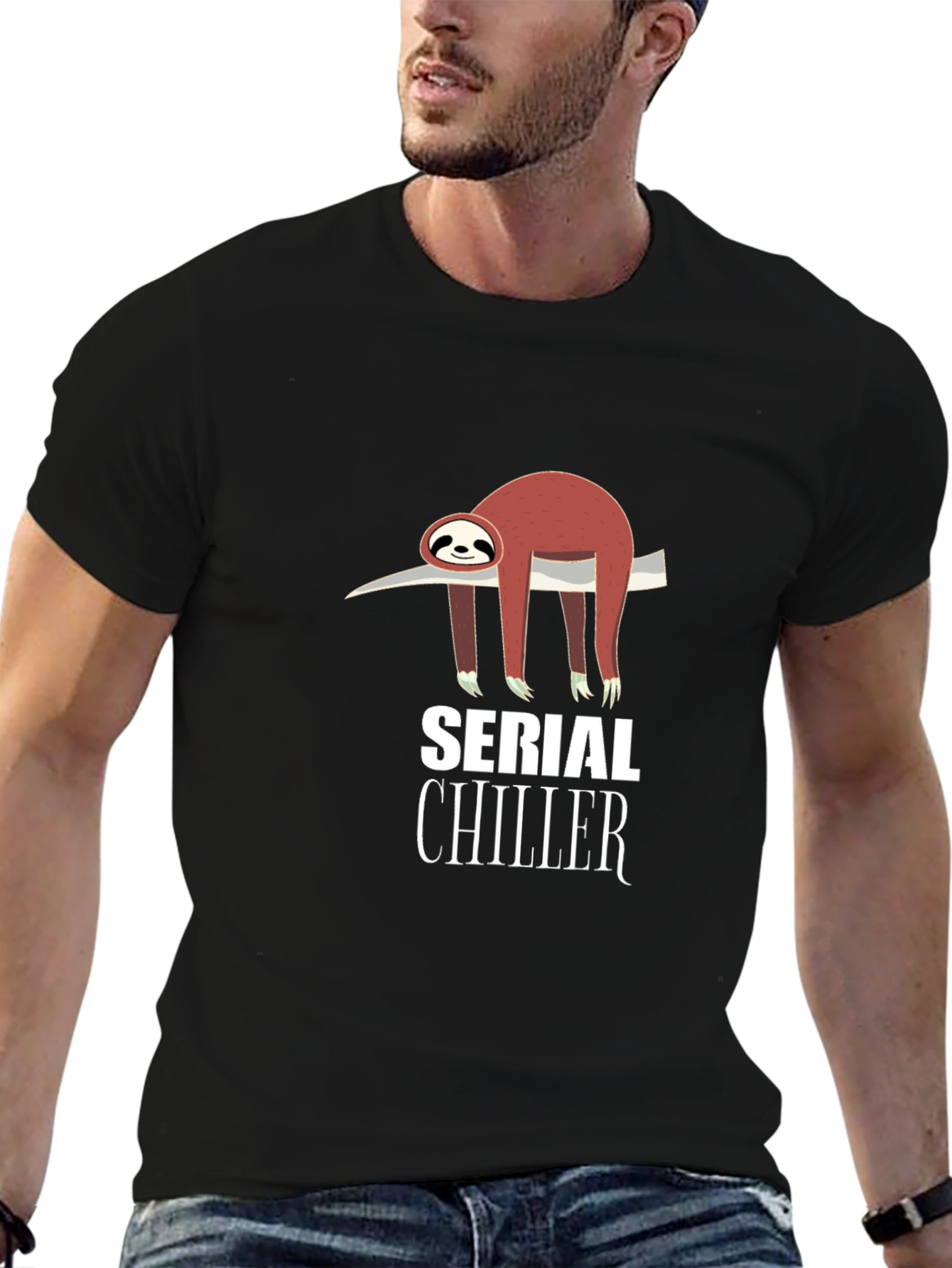 Serial Chiller Sloth Graphic T-Shirt