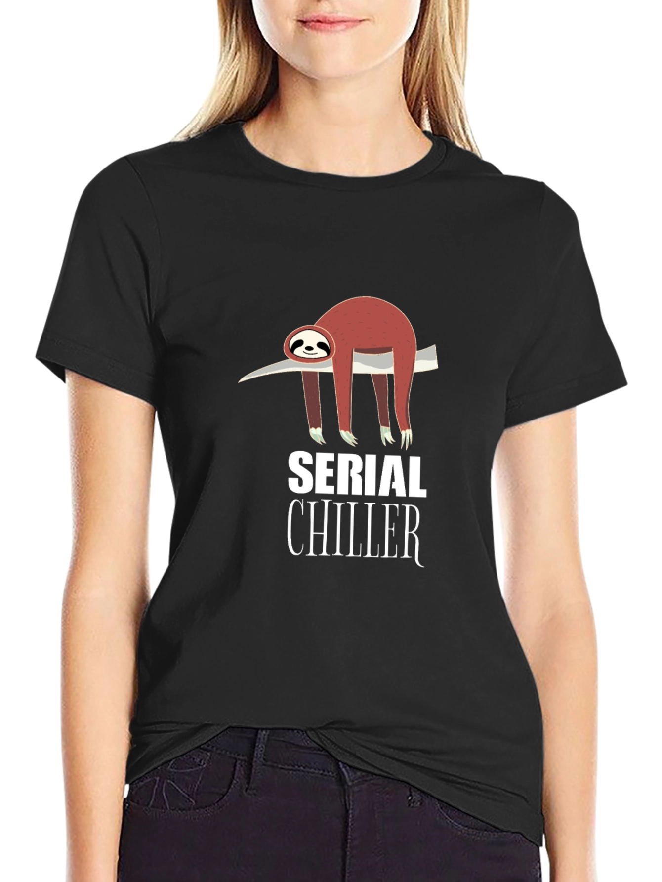 Serial Chiller Sloth Graphic T-Shirt