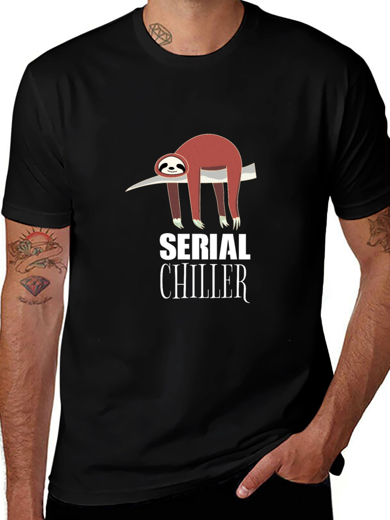 Serial Chiller Sloth Graphic T-Shirt
