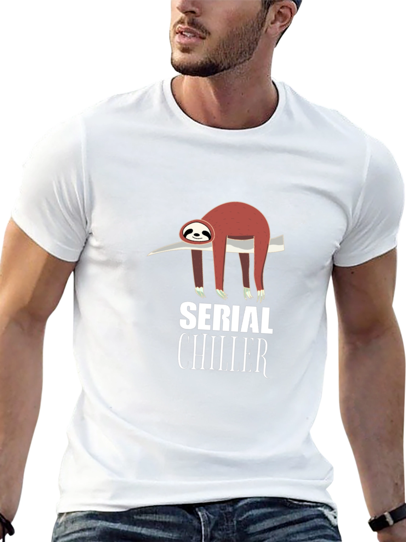 Serial Chiller Sloth Graphic T-Shirt