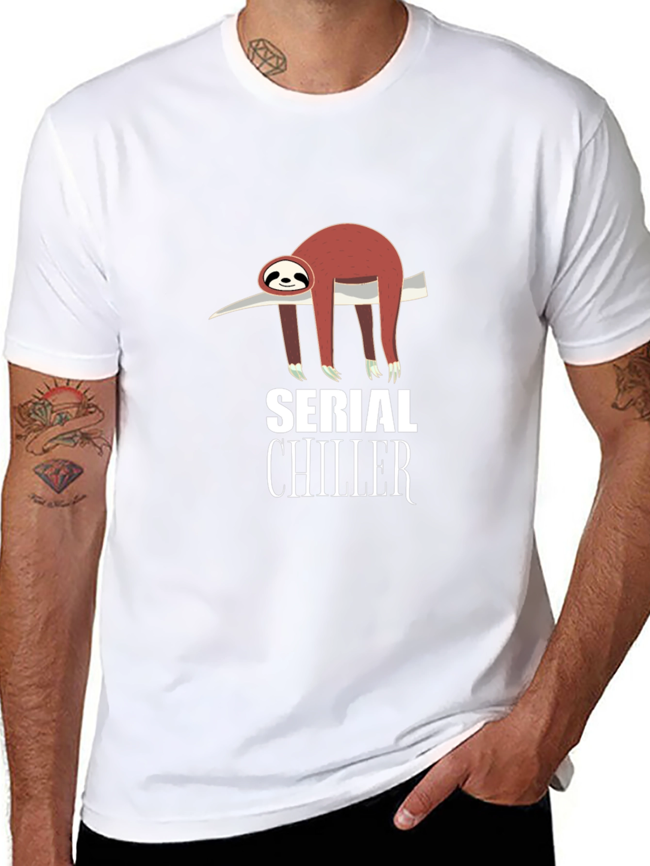 Serial Chiller Sloth Graphic T-Shirt