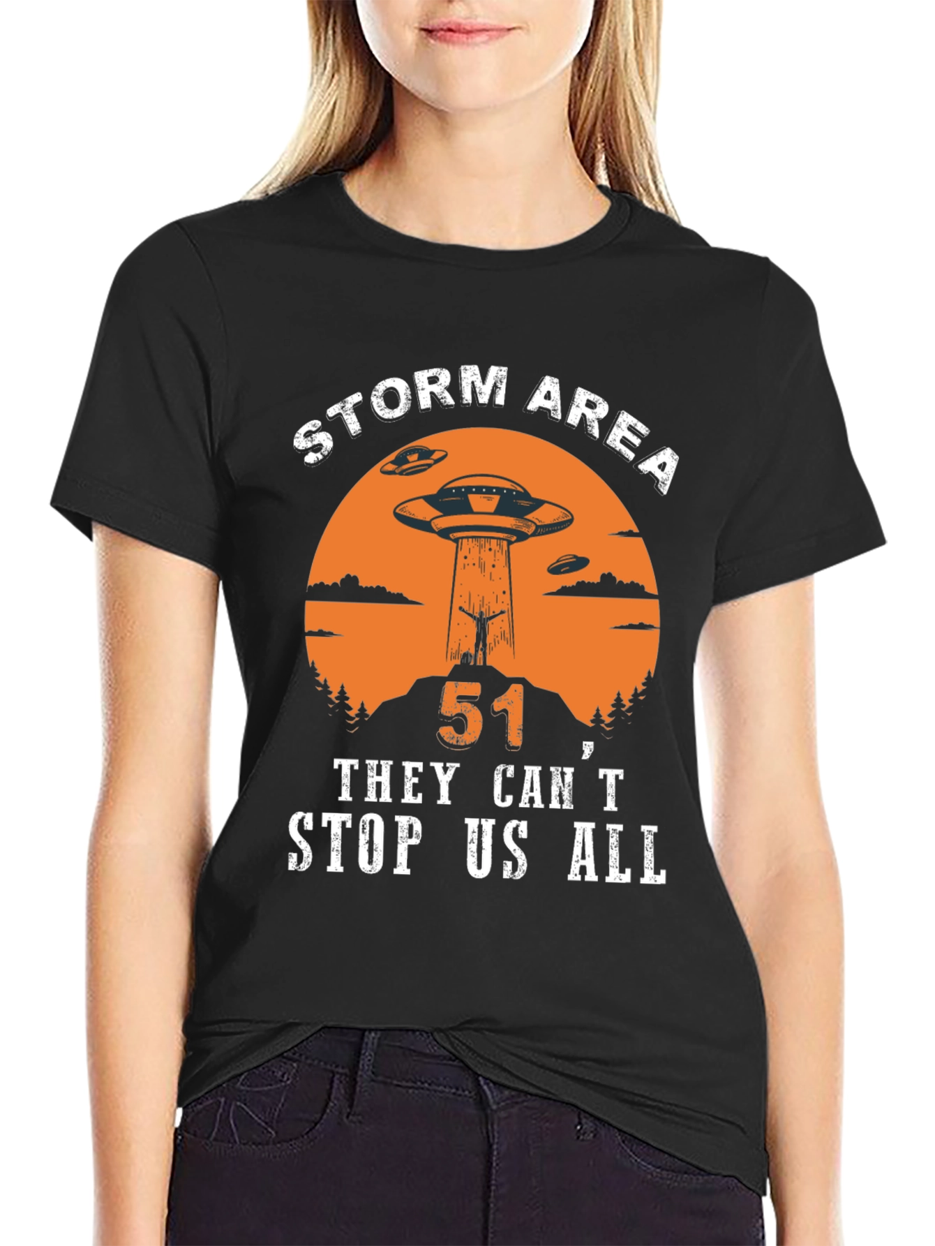 Storm Area 51 UFO Graphic T-Shirt