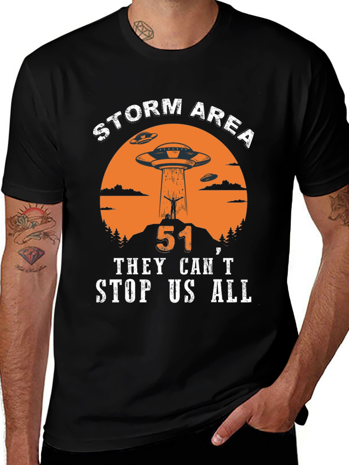 Storm Area 51 UFO Graphic T-Shirt