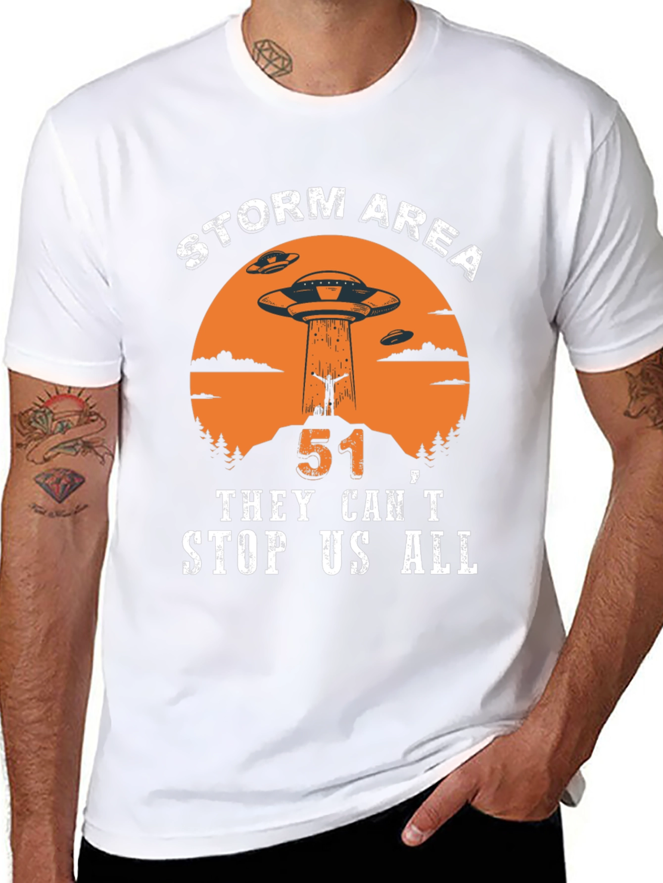Storm Area 51 UFO Graphic T-Shirt