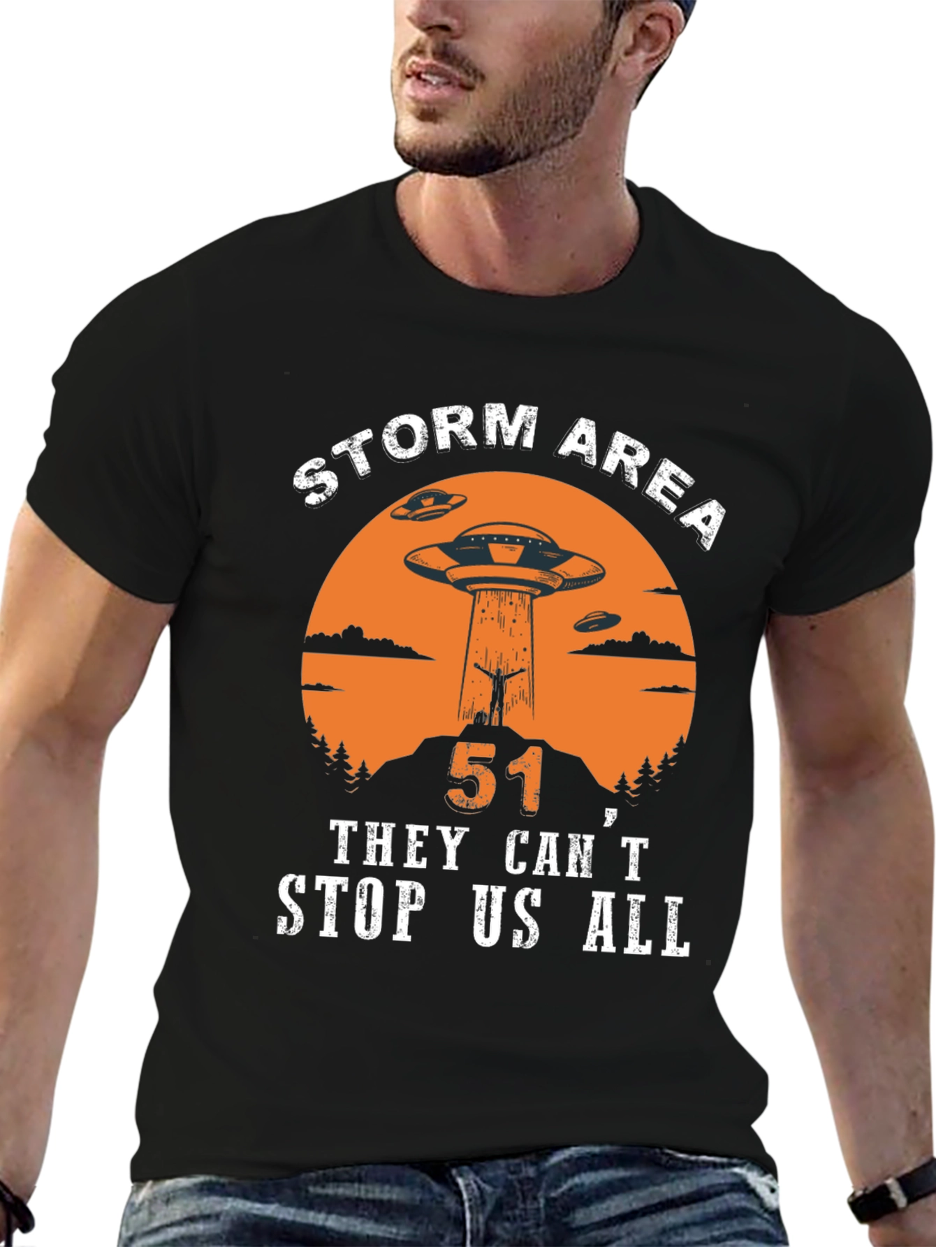 Storm Area 51 UFO Graphic T-Shirt
