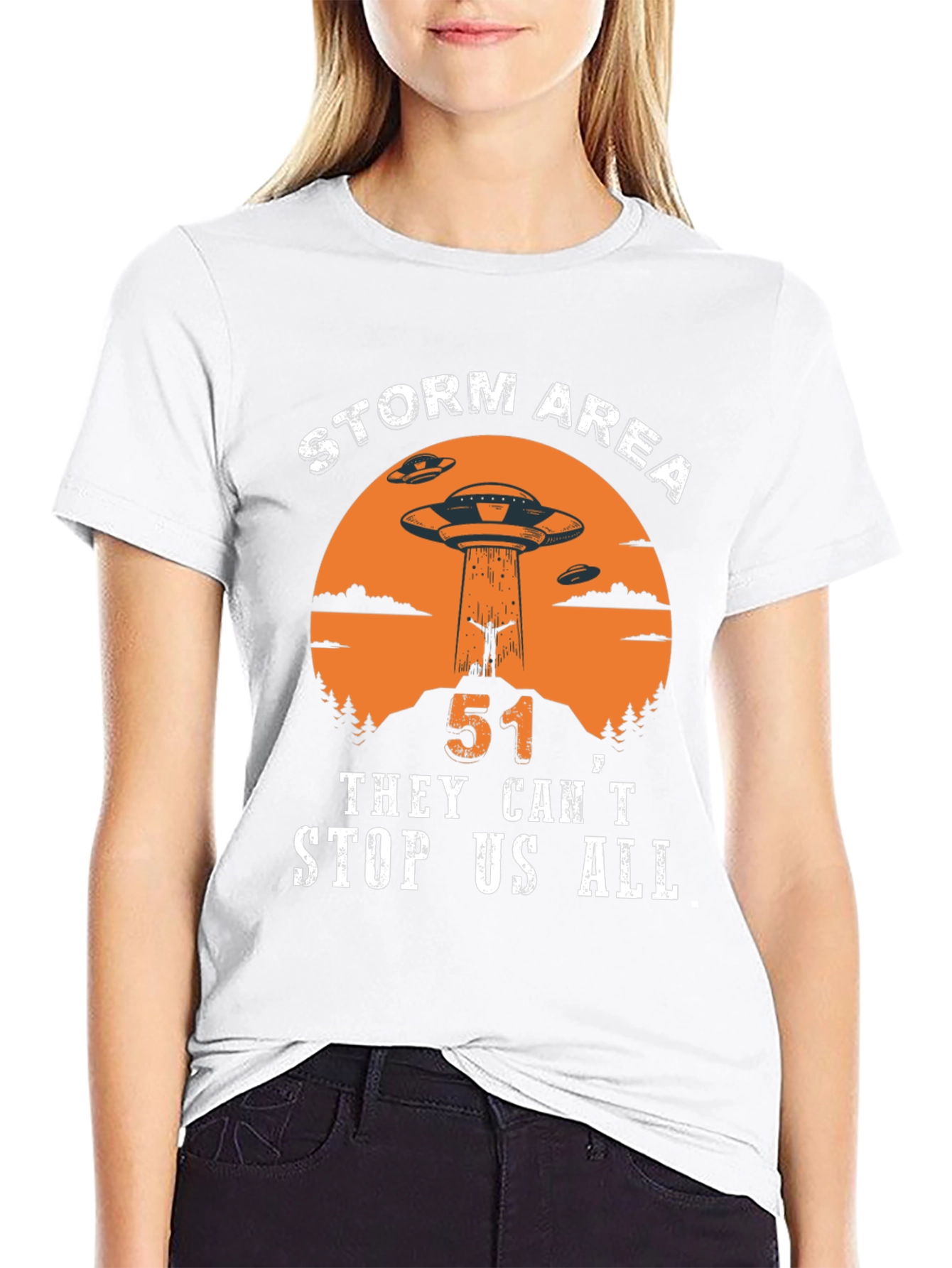 Storm Area 51 UFO Graphic T-Shirt