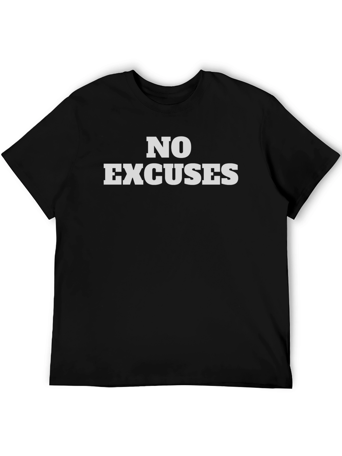 No Excuses Mens Black Graphic Tee