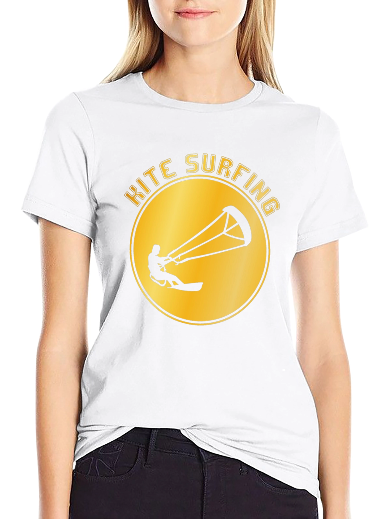 Kite Surfing Graphic Tee - Black