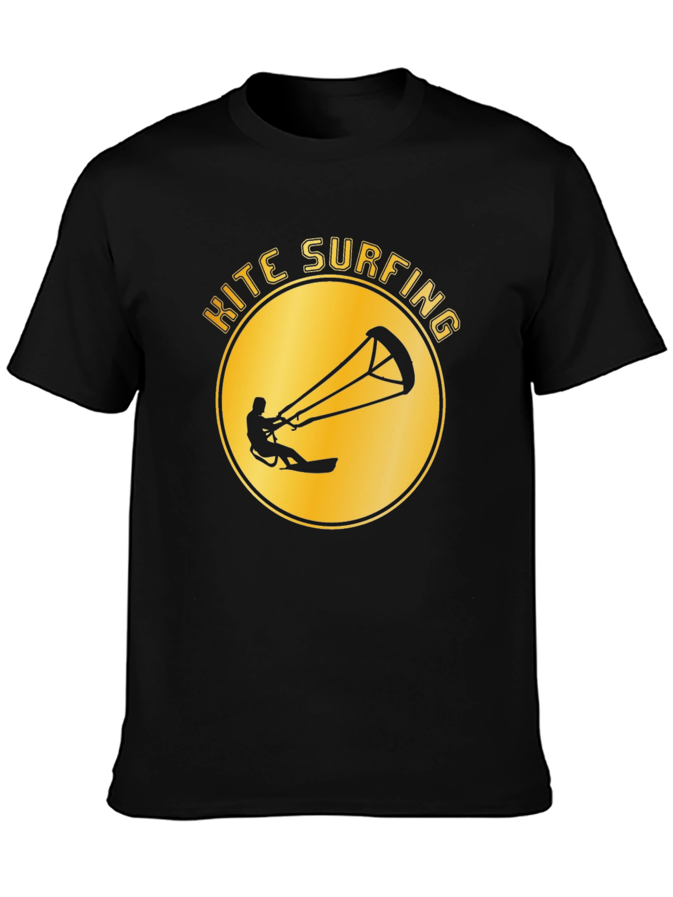 Kite Surfing Graphic Tee - Black