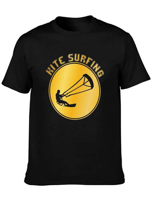 Kite Surfing Graphic Tee - Black