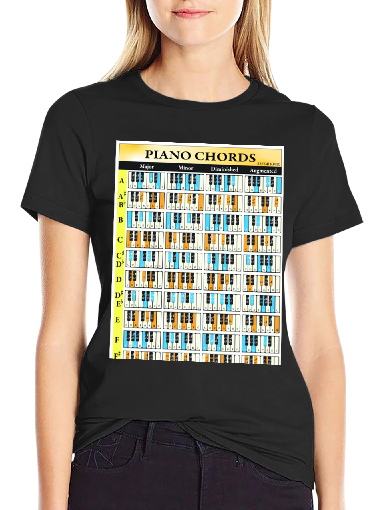 Piano Chords Music T-Shirt: Musicians Guide