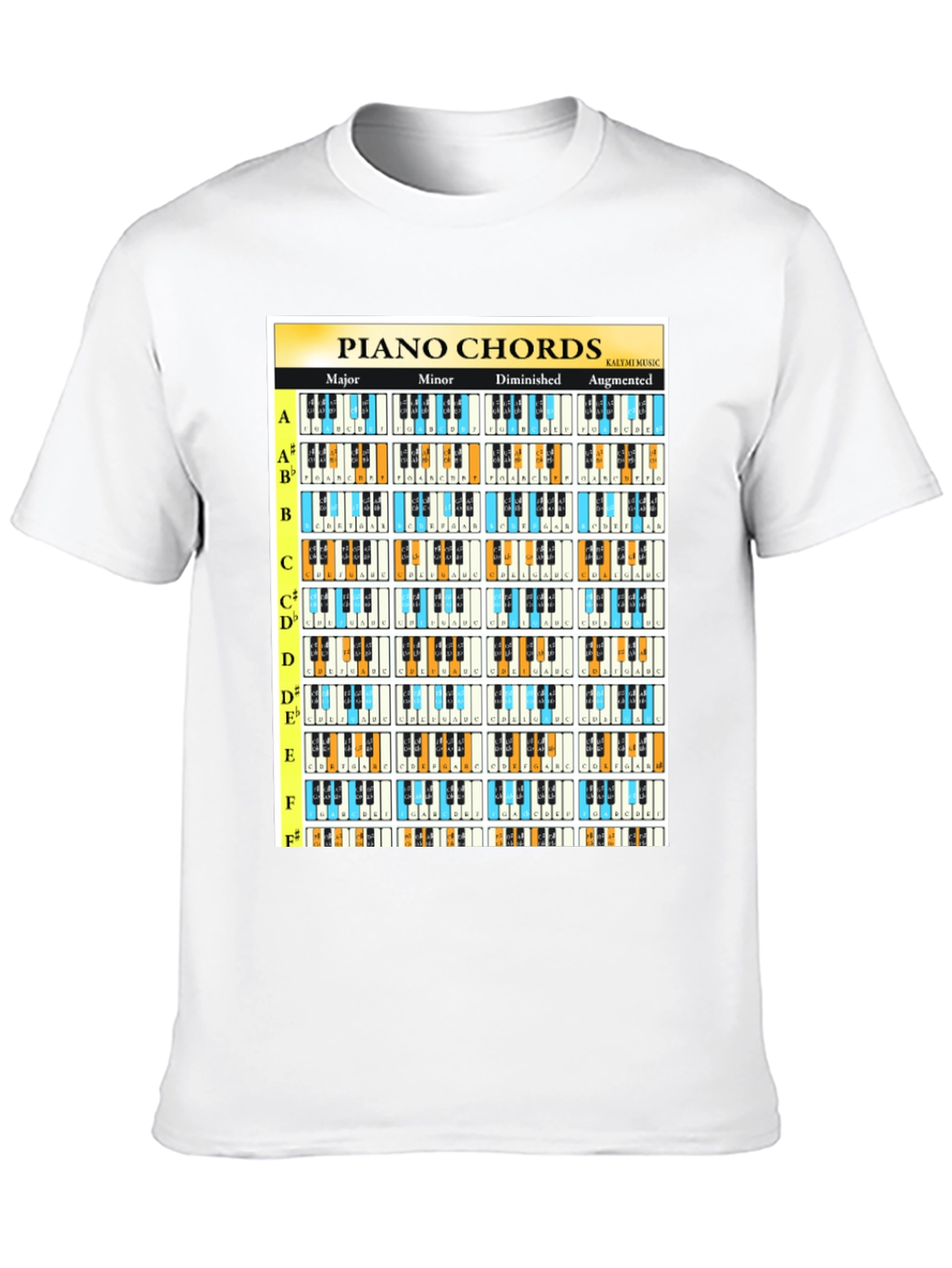 Piano Chords Music T-Shirt: Musicians Guide