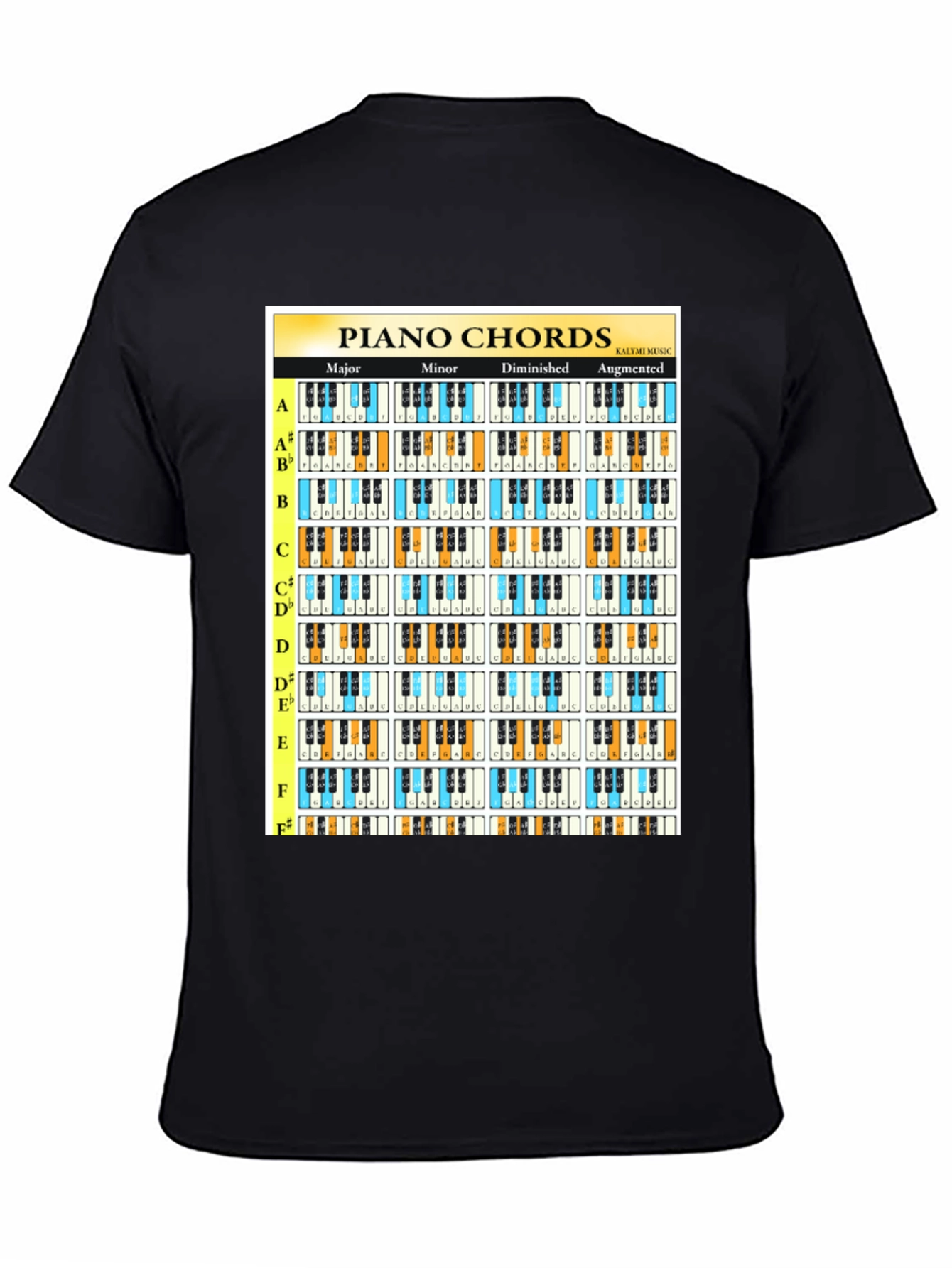 Piano Chords Music T-Shirt: Musicians Guide