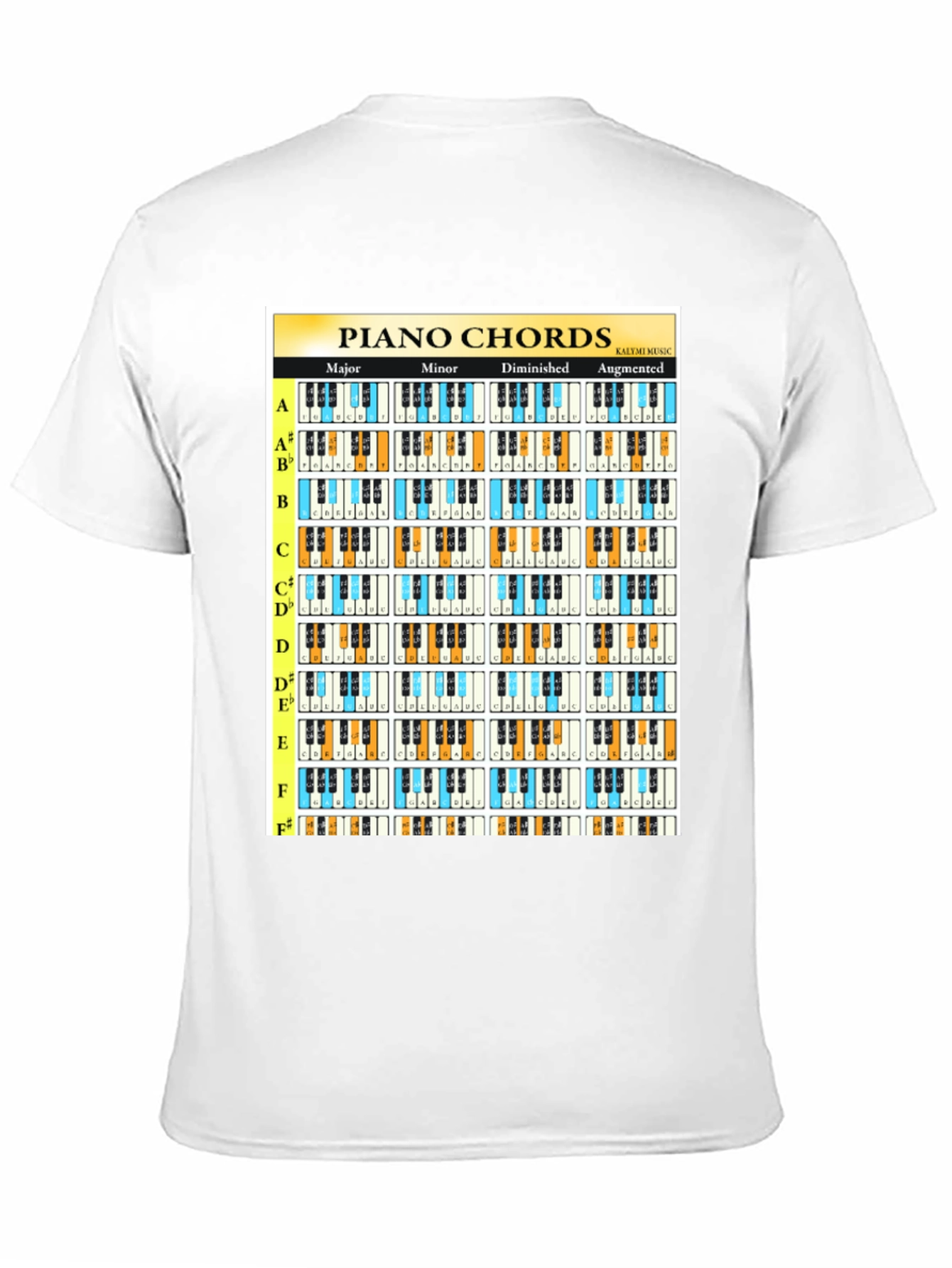 Piano Chords Music T-Shirt: Musicians Guide