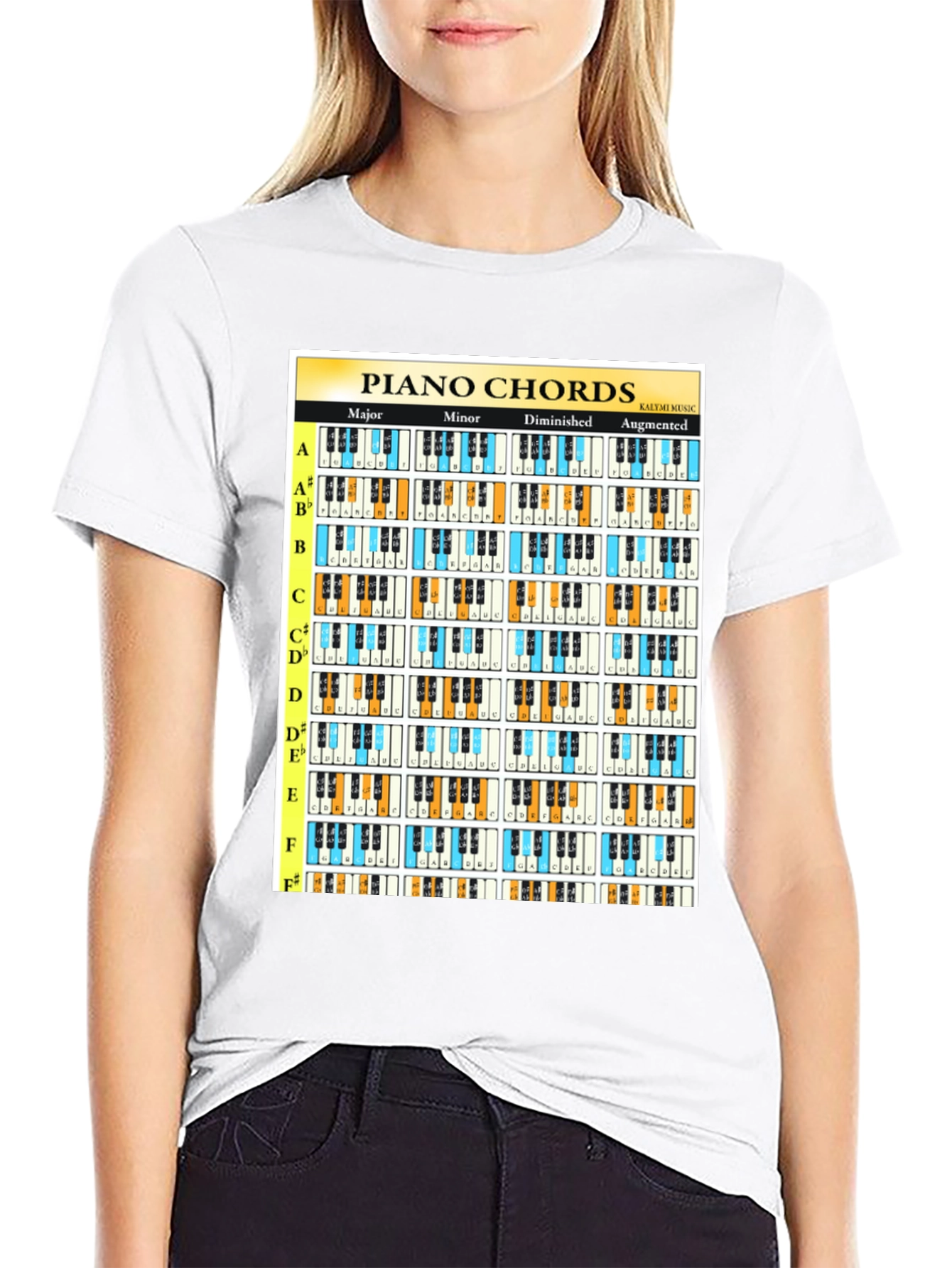 Piano Chords Music T-Shirt: Musicians Guide