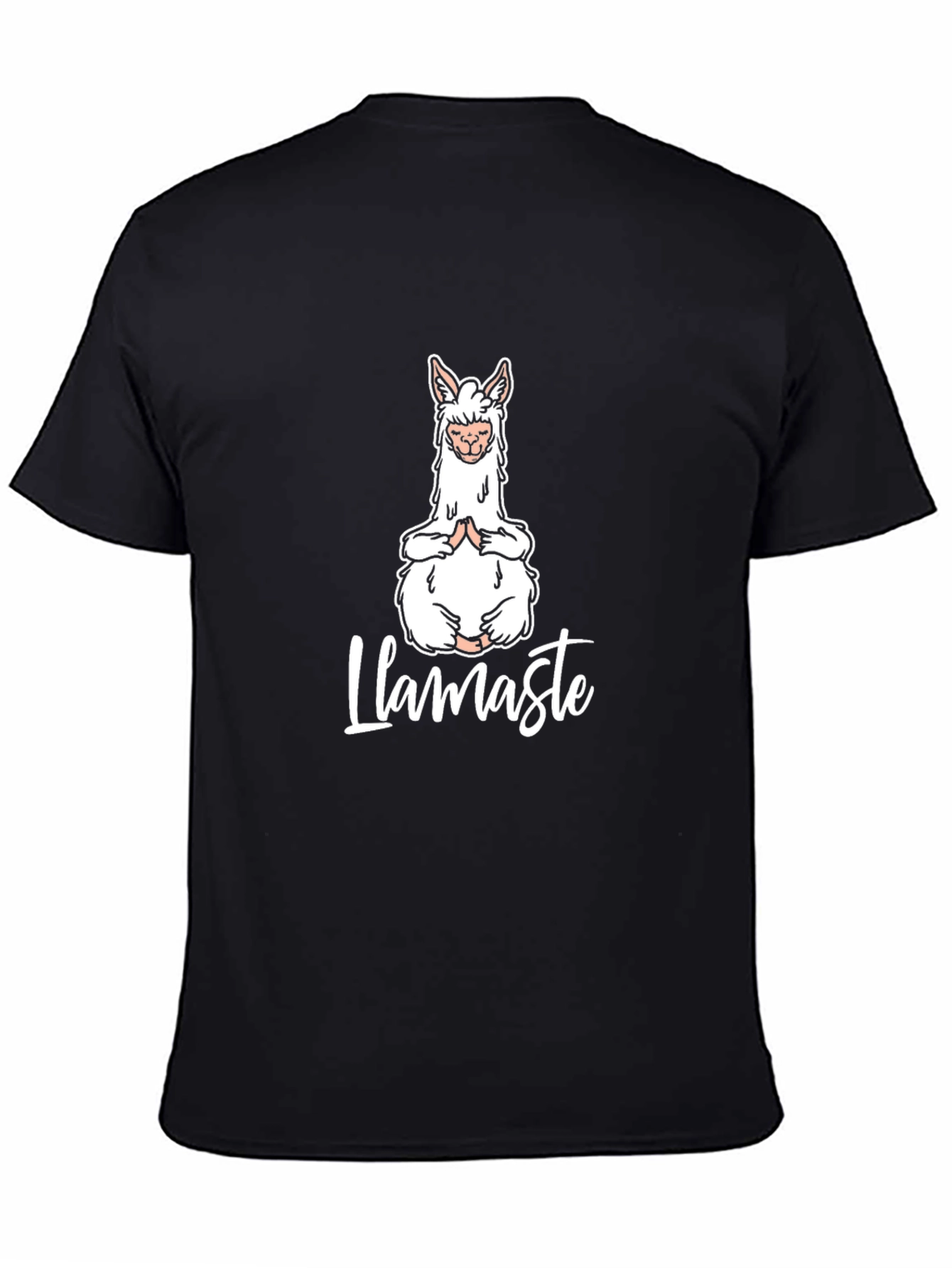 Llamaste Yoga T-Shirt - Black Cotton Blend