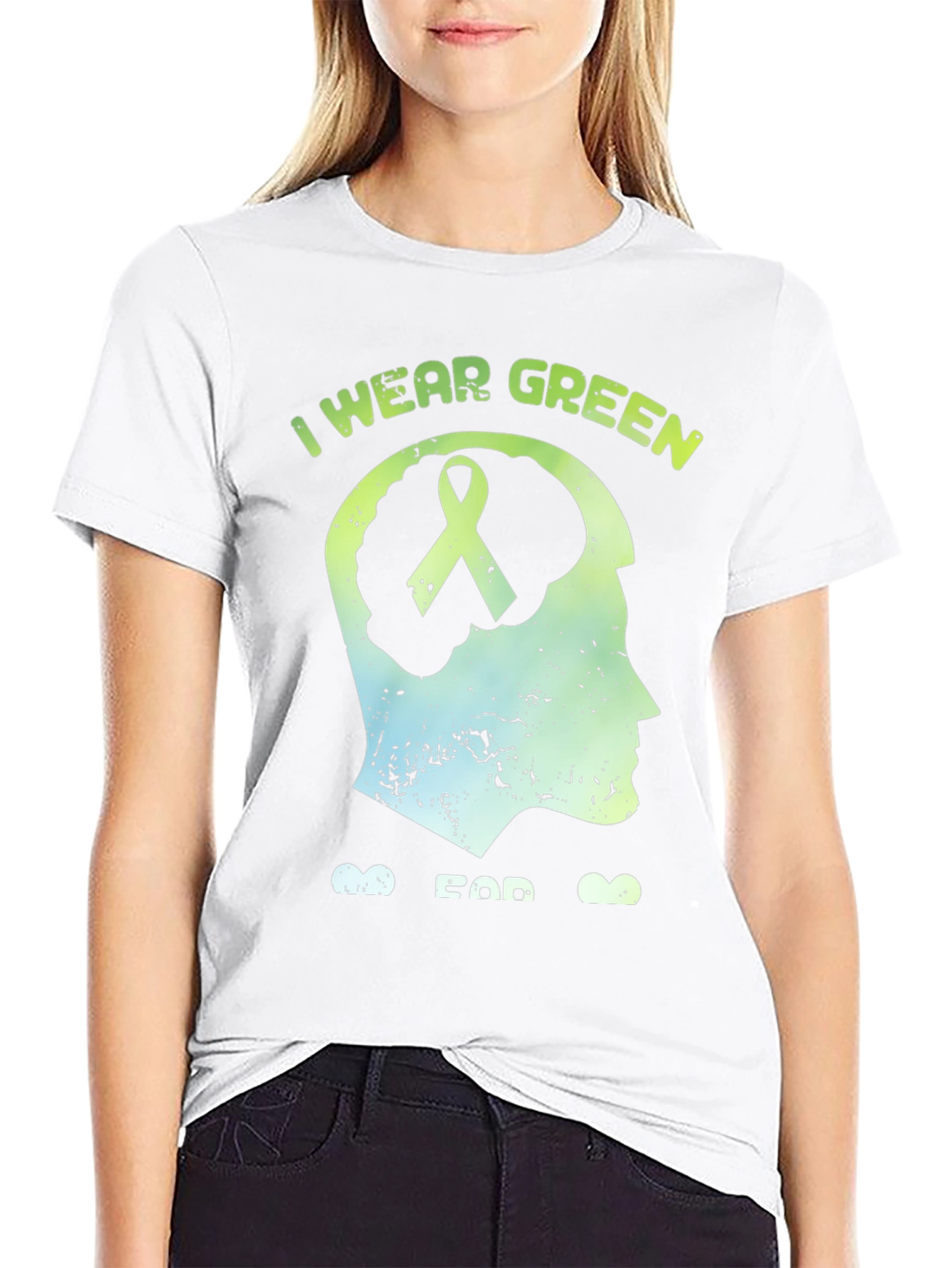I Wear Green Mental Health Awareness T-Shirt