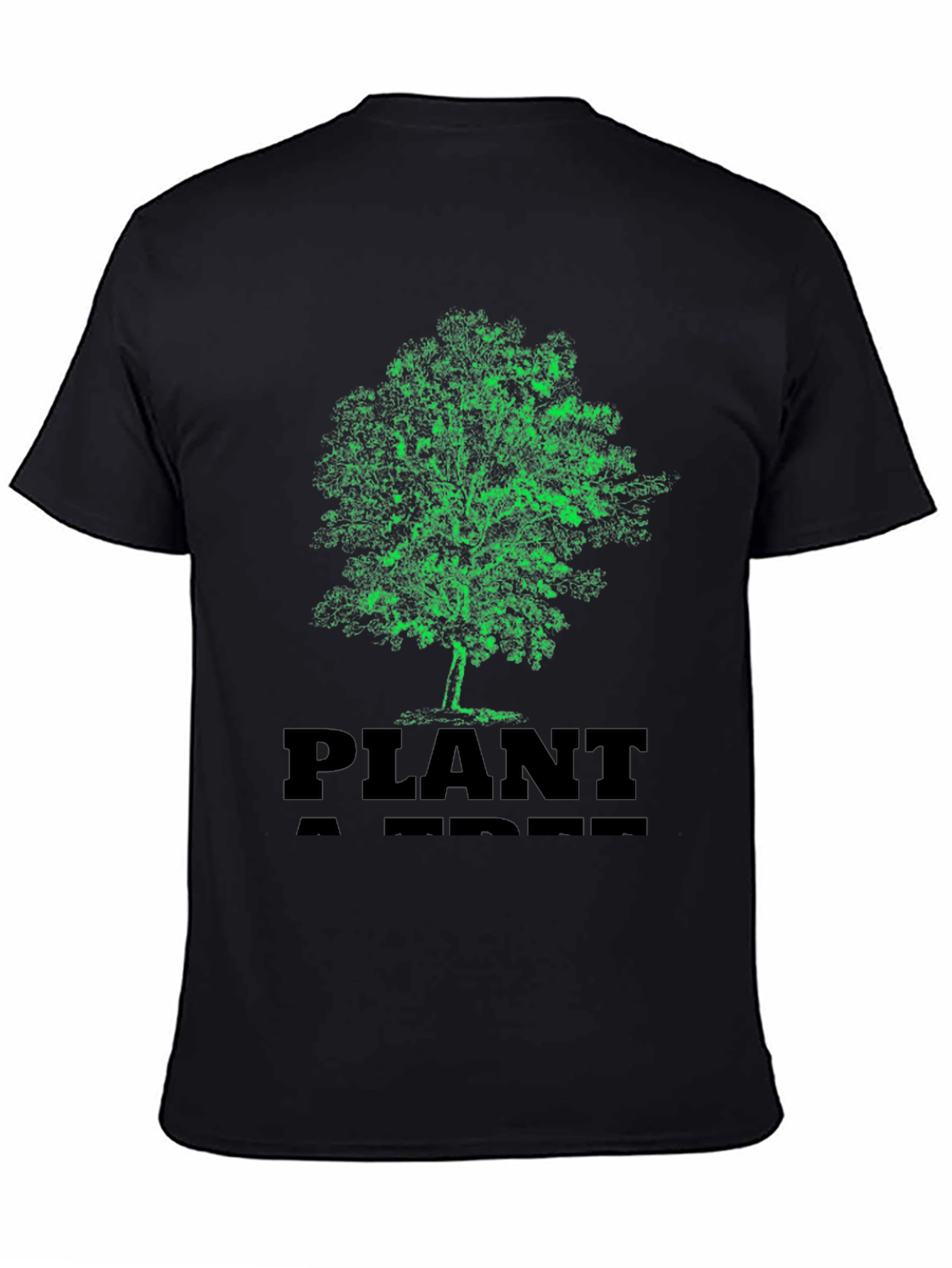 Plant A Tree Black Graphic T-Shirt